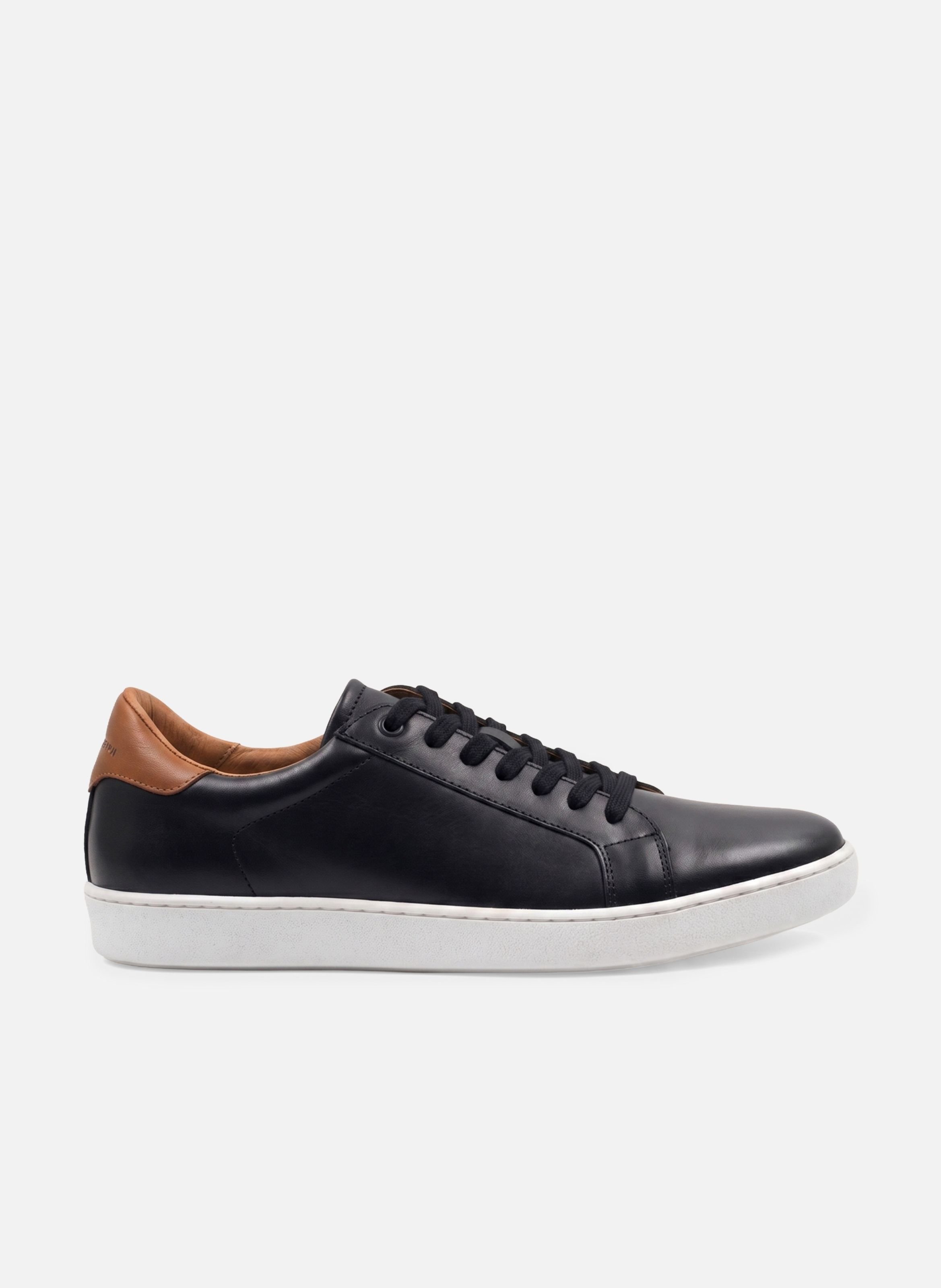 Tennis lacet homme cuir JULES & JENN Noir