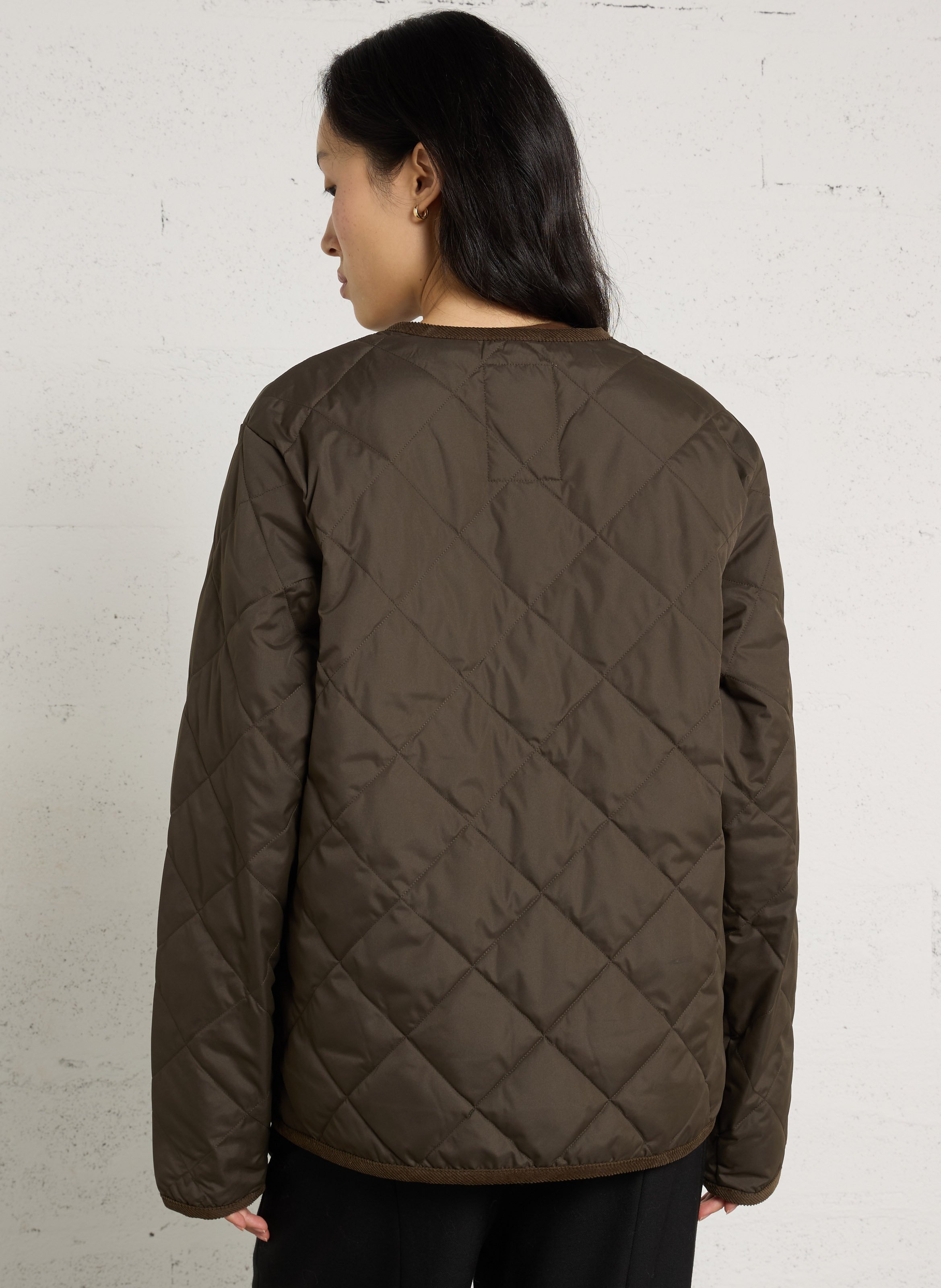 Veste droite matelassée  TAION Vert
