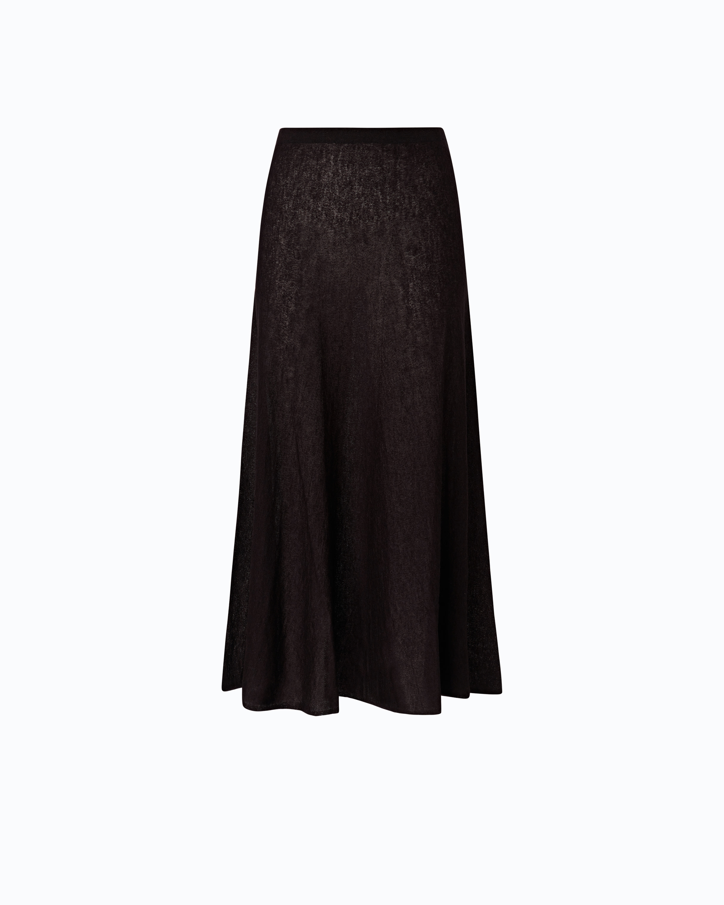 Long flared skirt in merino wool and alpaca PINKO Brown