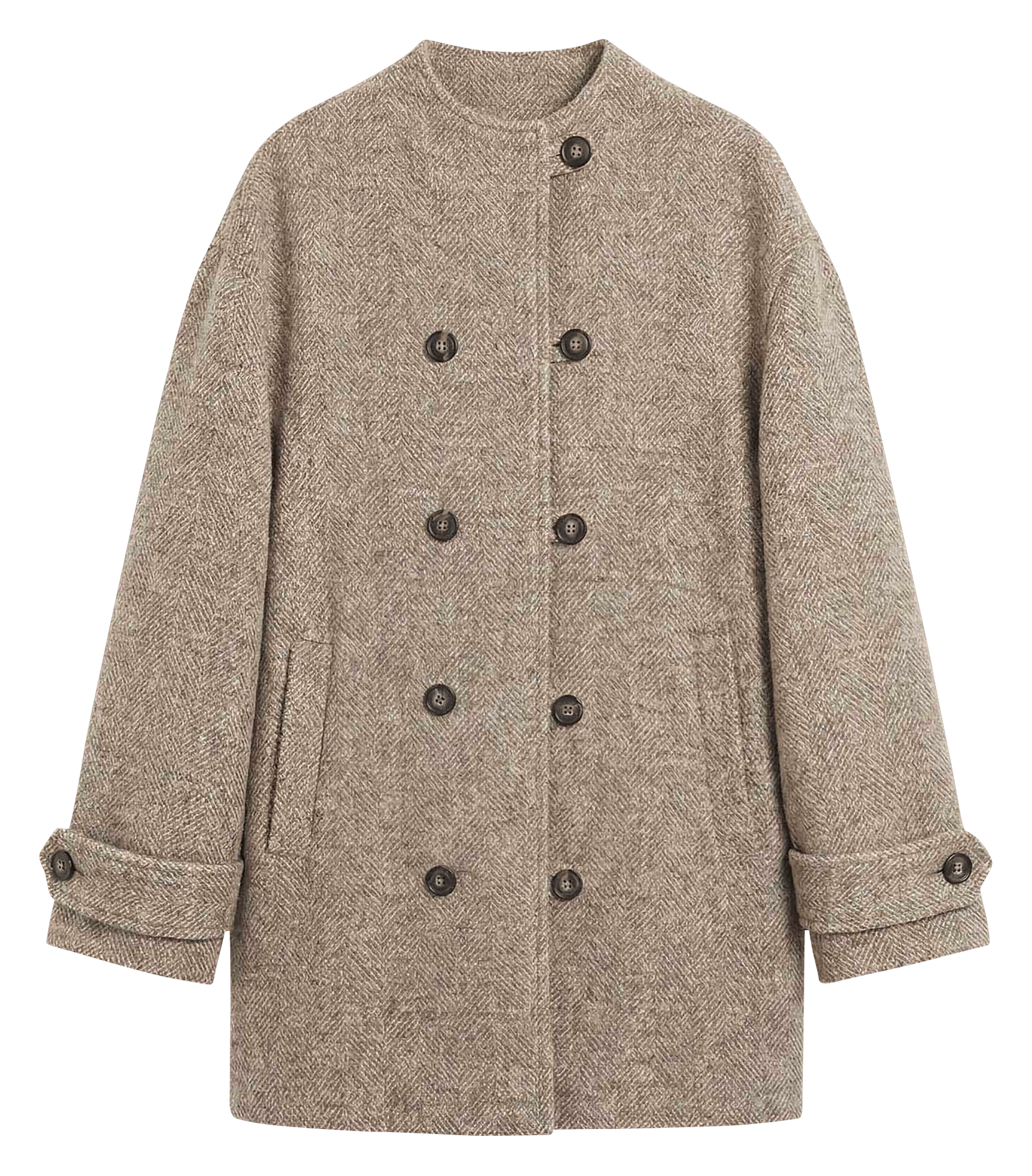 Manteau ample boutonné uni TARA JARMON Violet