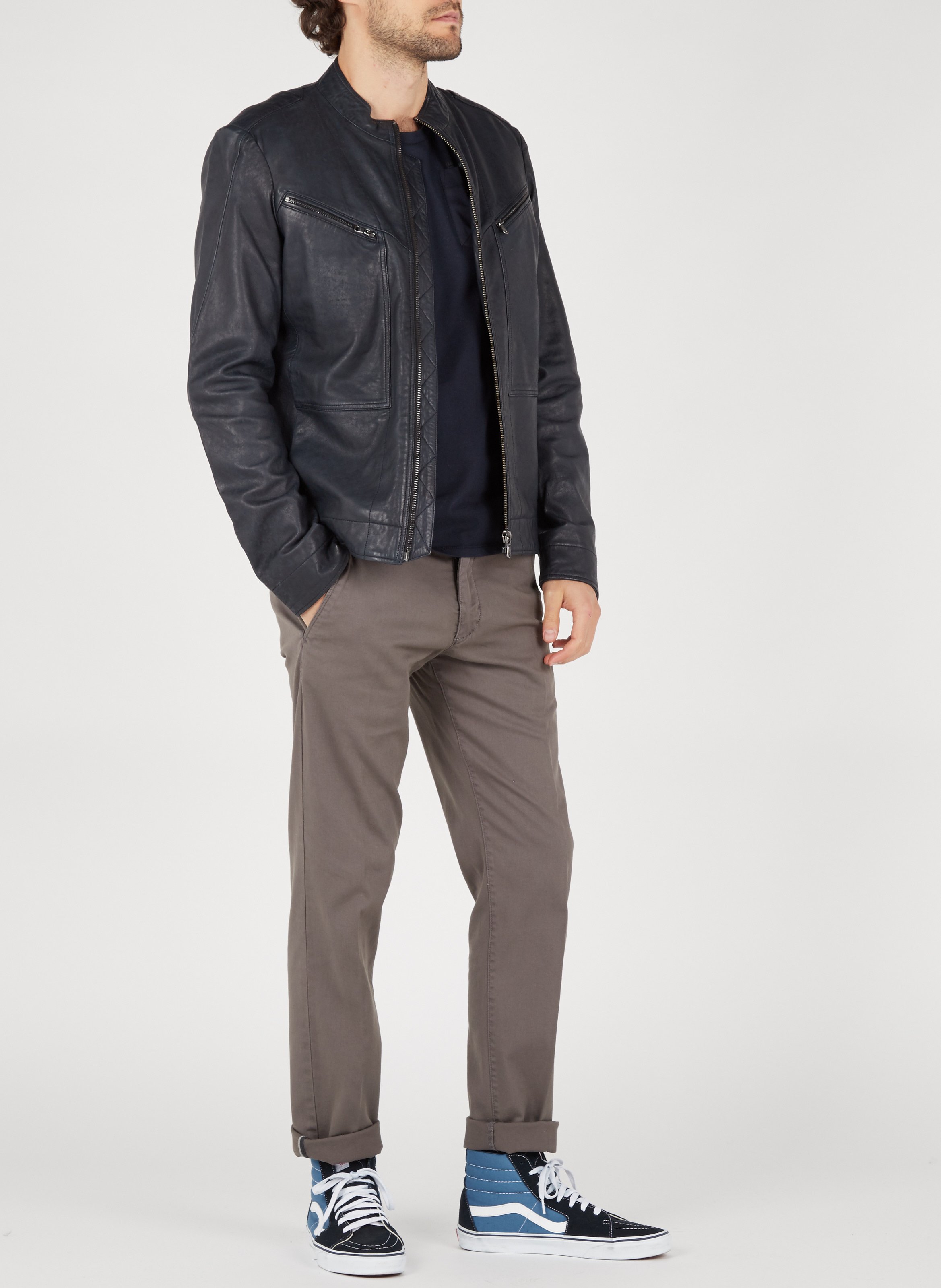 Chino slim-fit en coton mélangé MARC O'POLO Gris