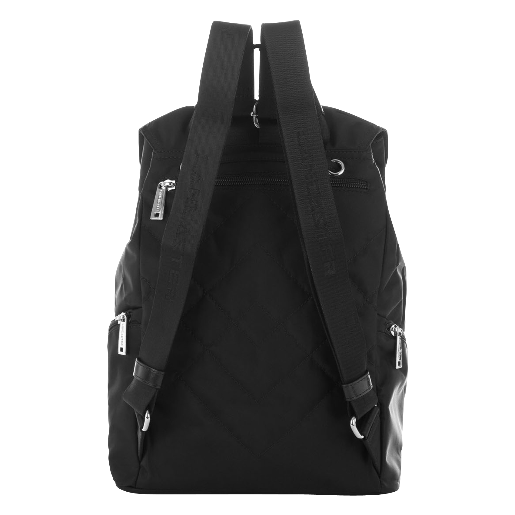 Backpack with flap Black
