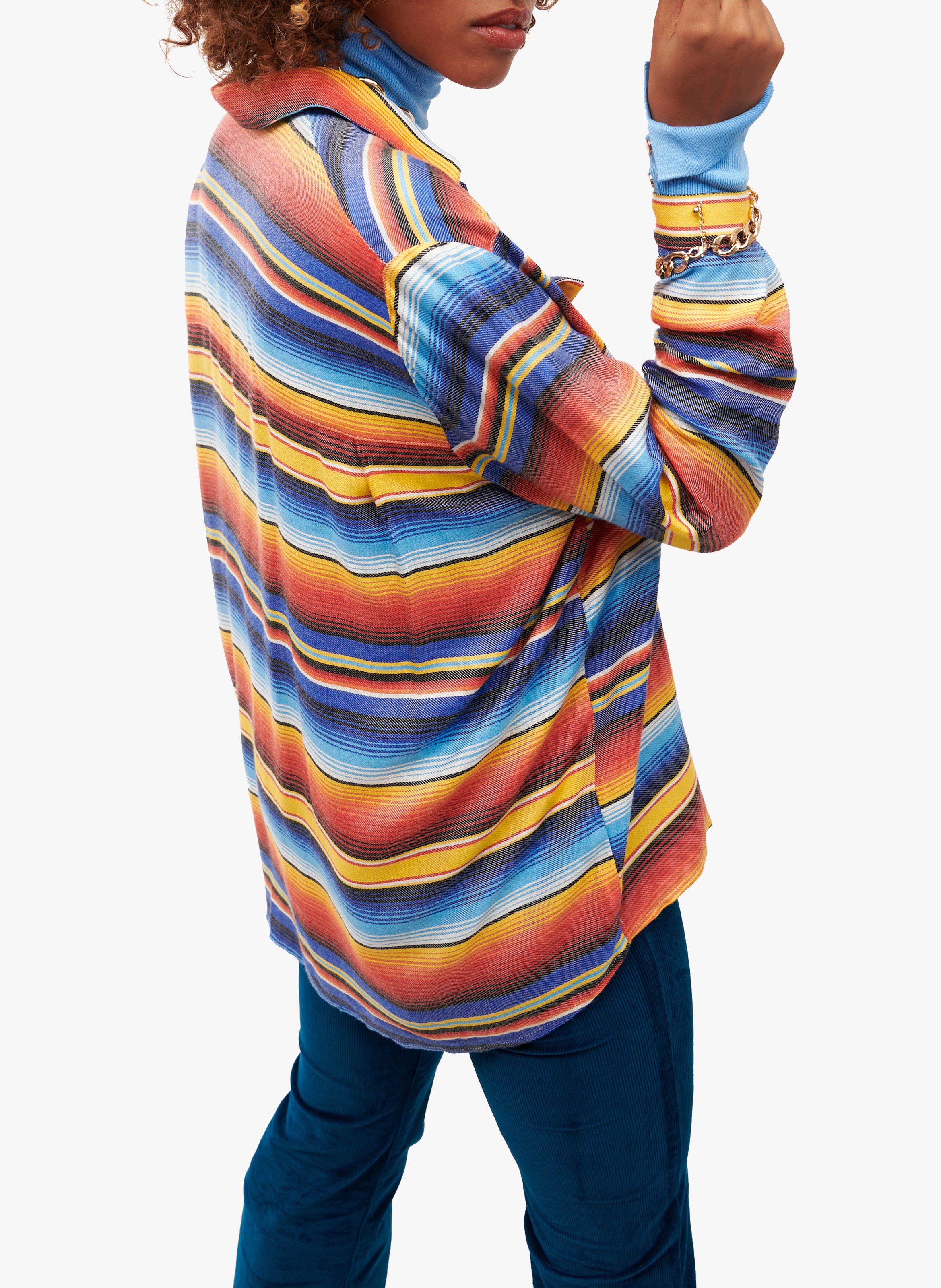 Surchemise oversize imprimée  WILD Bleu