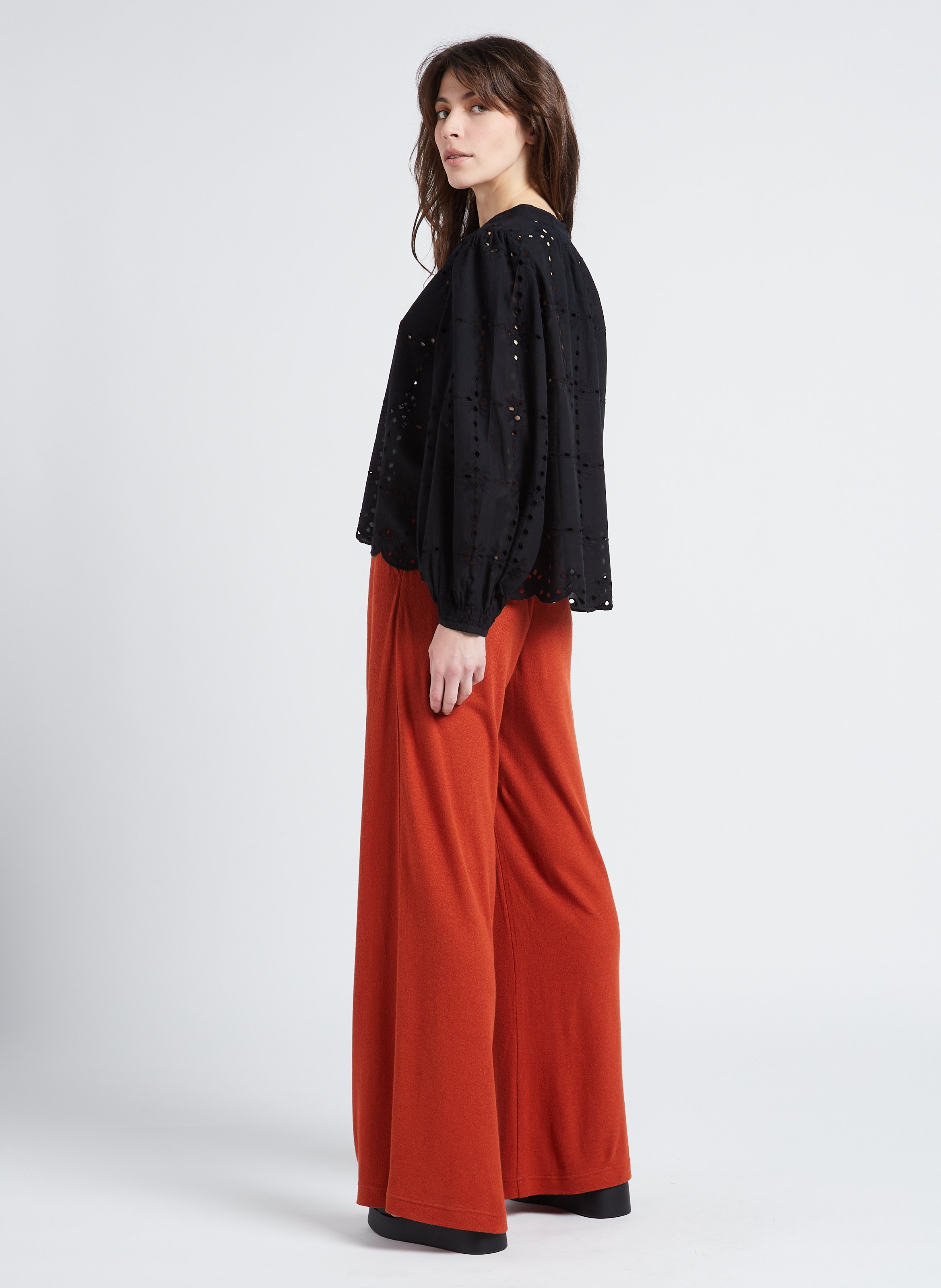 Wide-leg high-waisted linen-blend pants MAX MARA LEISURE Golden