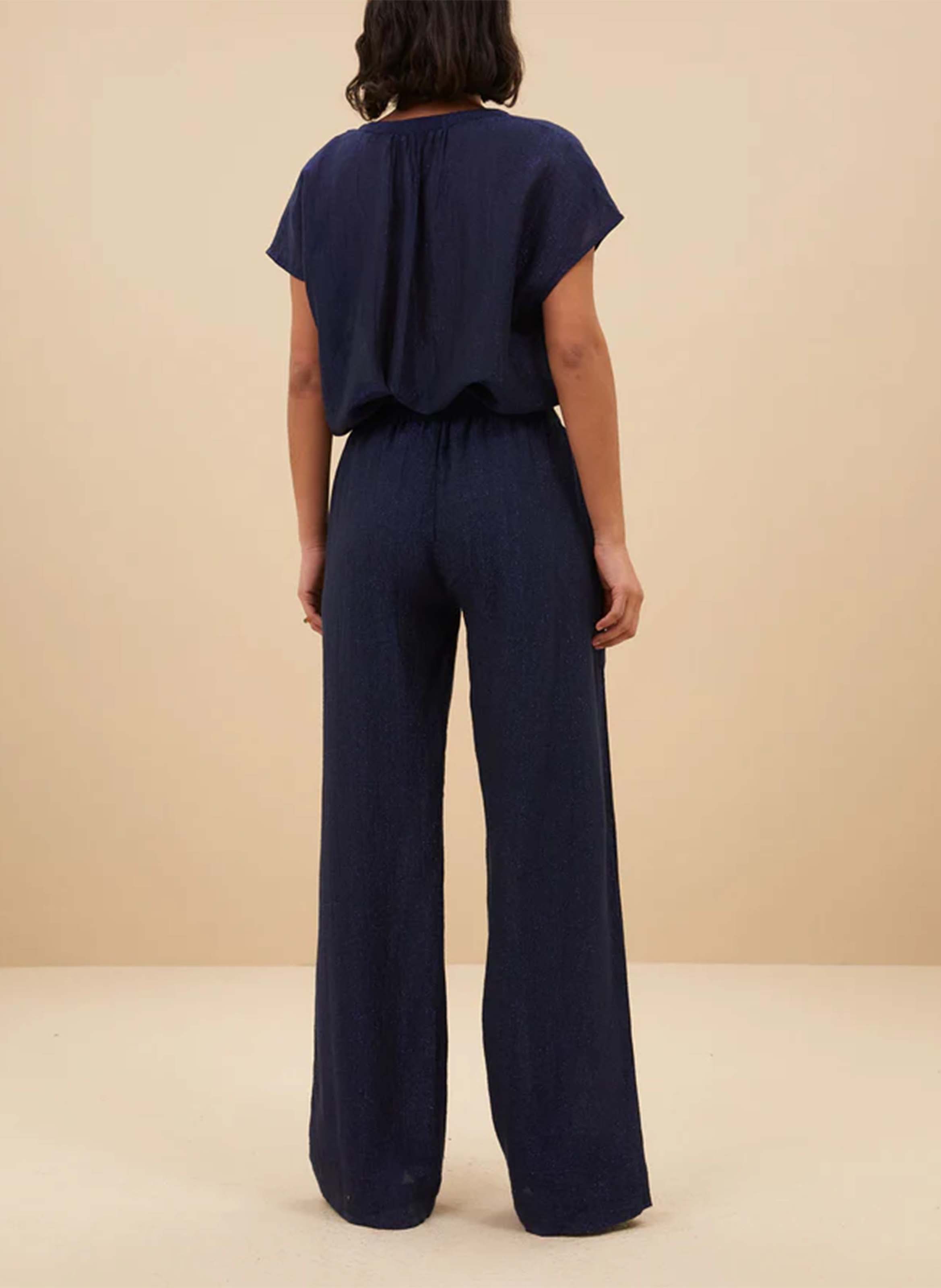 Rechte, soepelvallende broek BY BAR Blauw