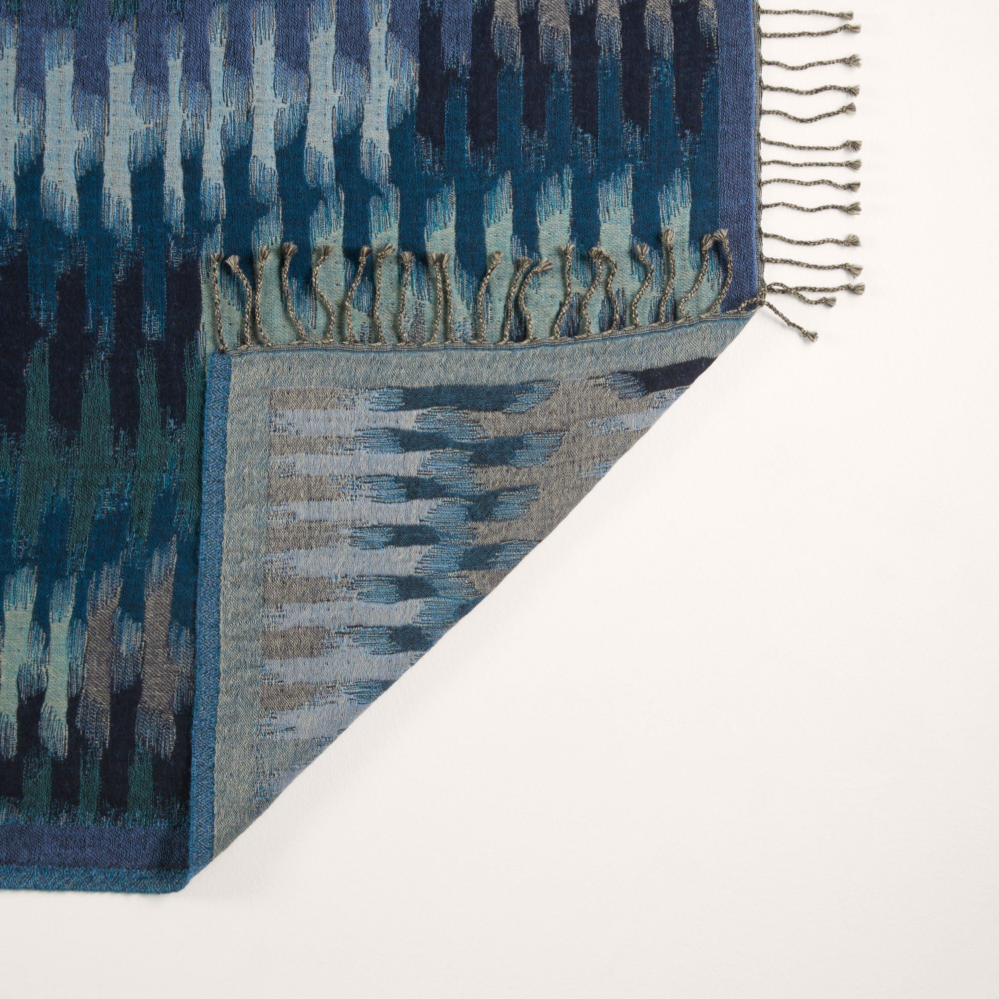 Plaid pure laine MADURA Bleu