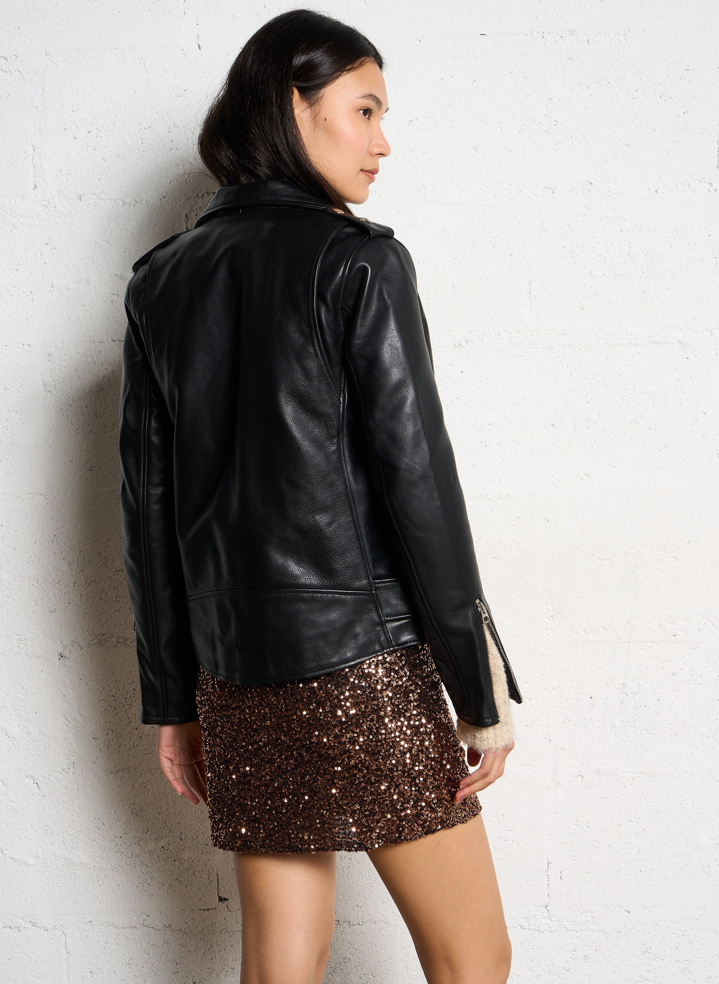 Perfecto-Lederjacke aus Rindsleder SCHOTT Schwarz