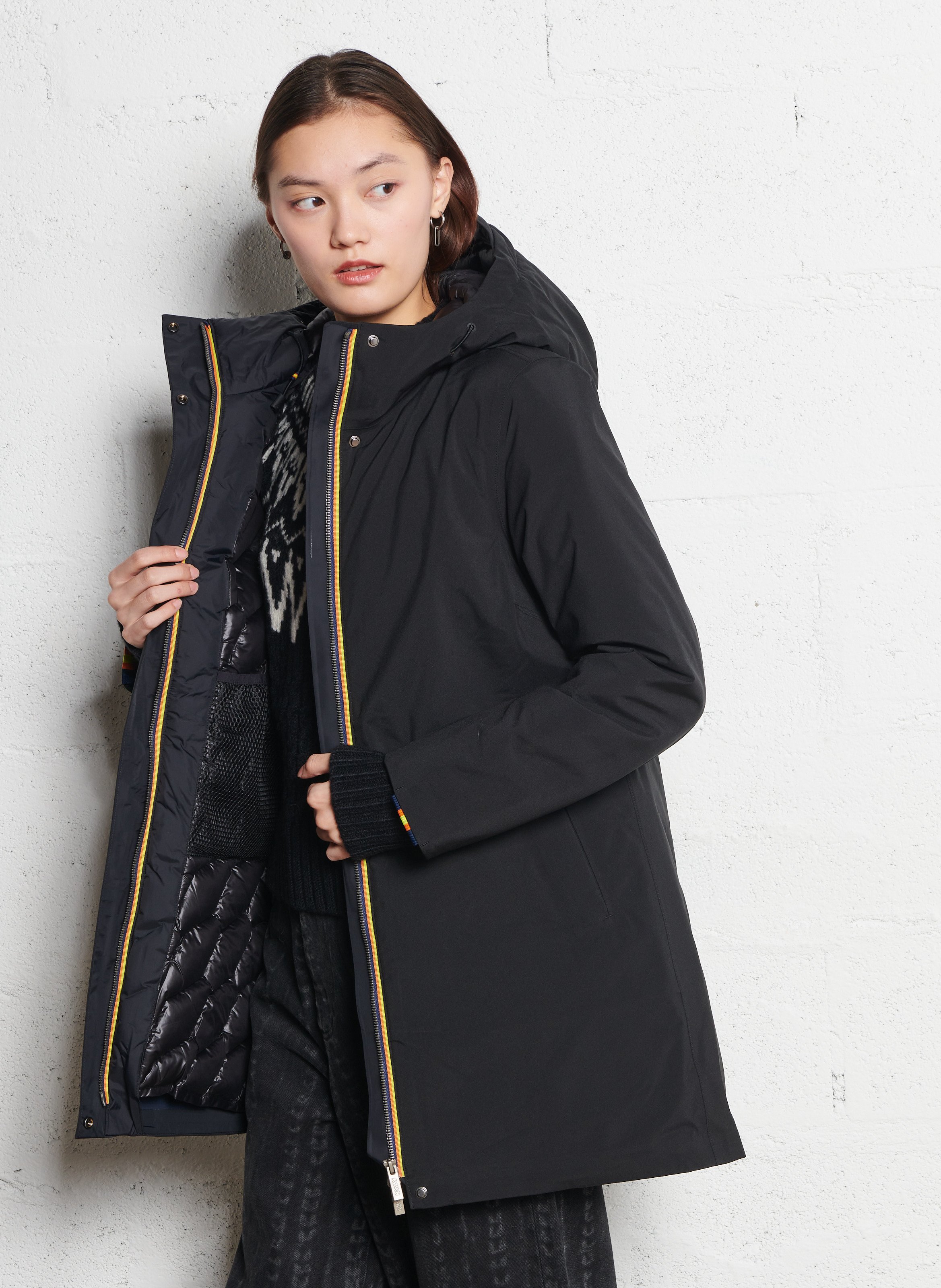 Fishtail - Gefütterter Parka K-WAY Schwarz