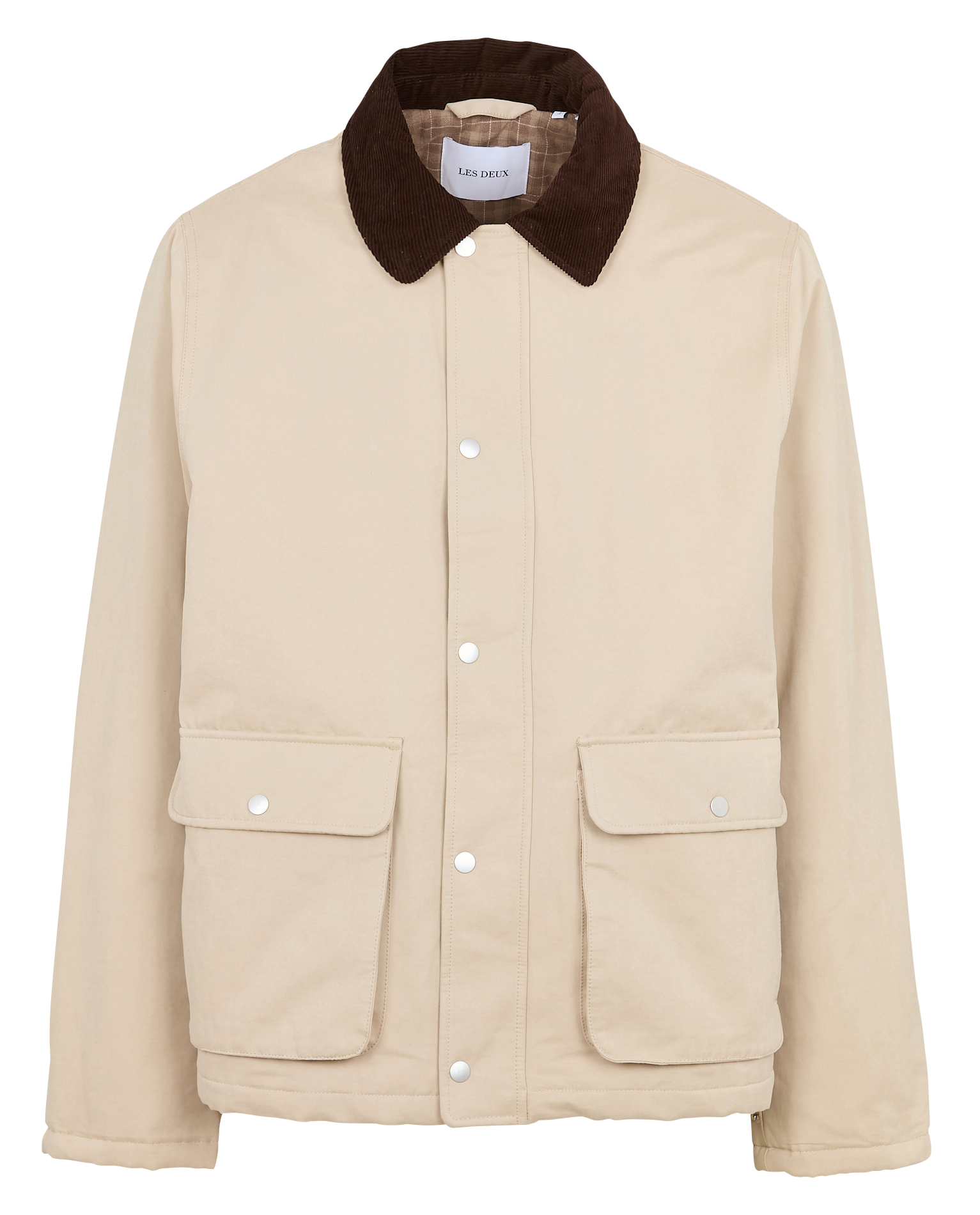 Straight cotton-blend jacket LES DEUX Beige