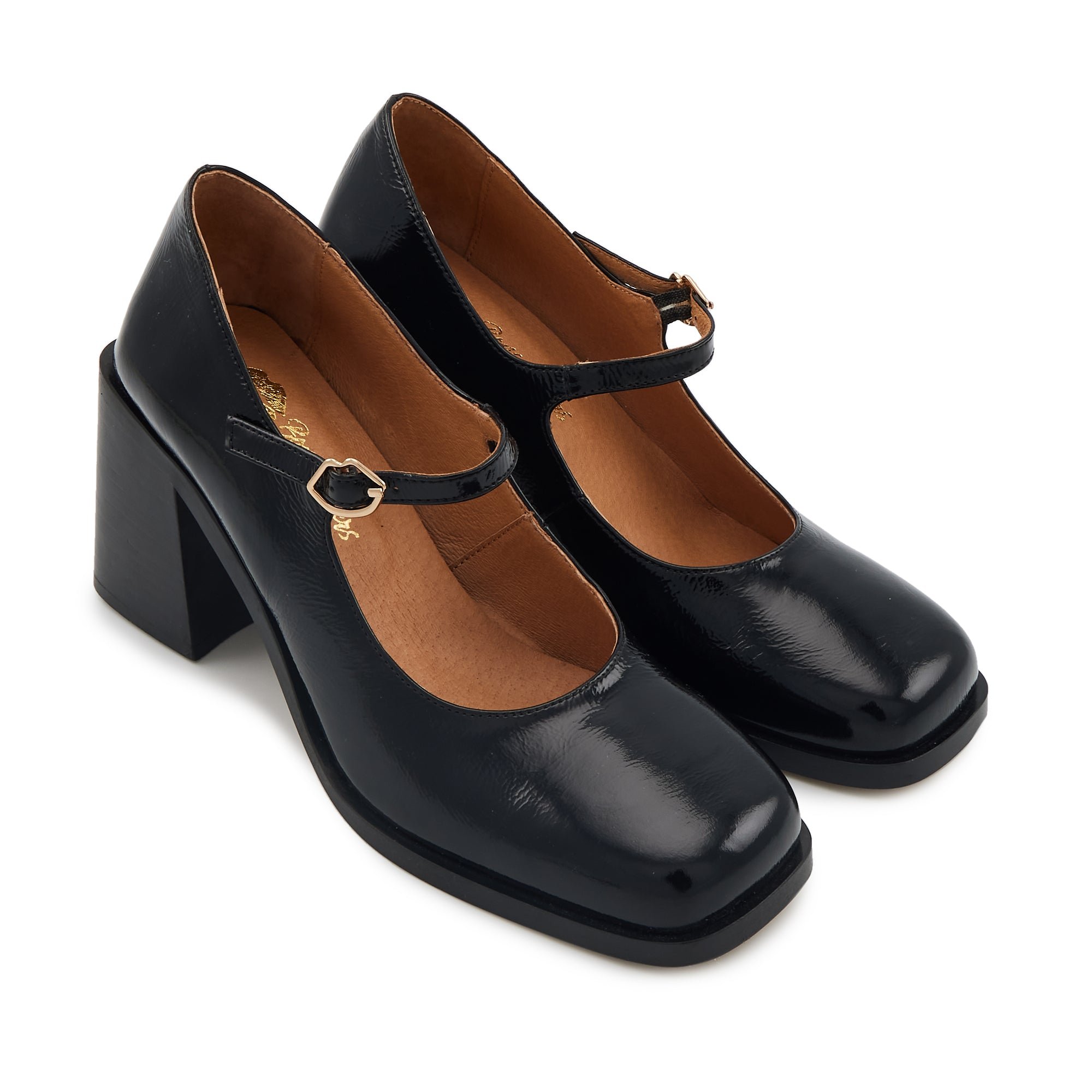Leather Mary Janes BONS BAISERS PARIS Black