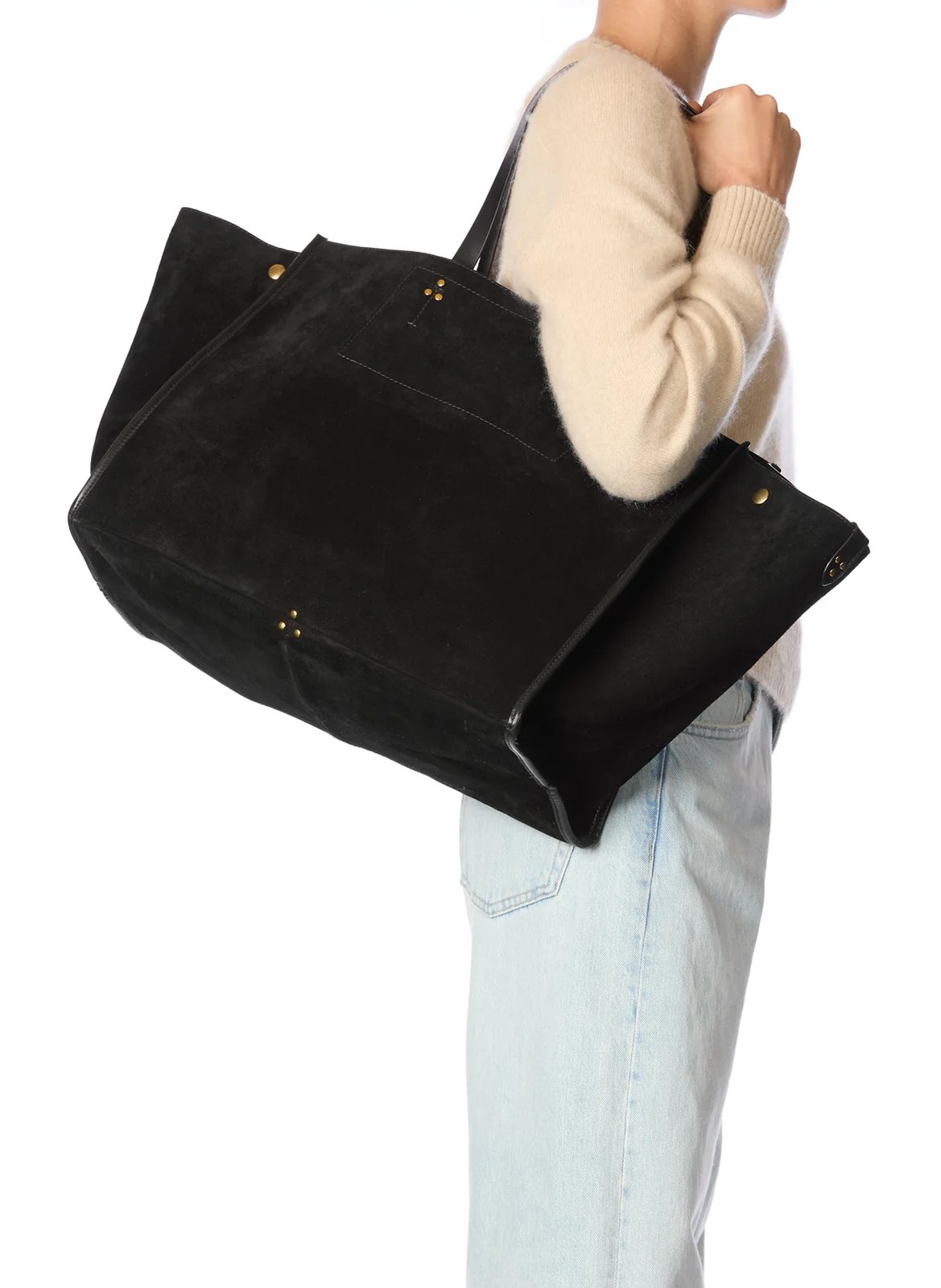 Suede tote bag JEROME DREYFUSS Black