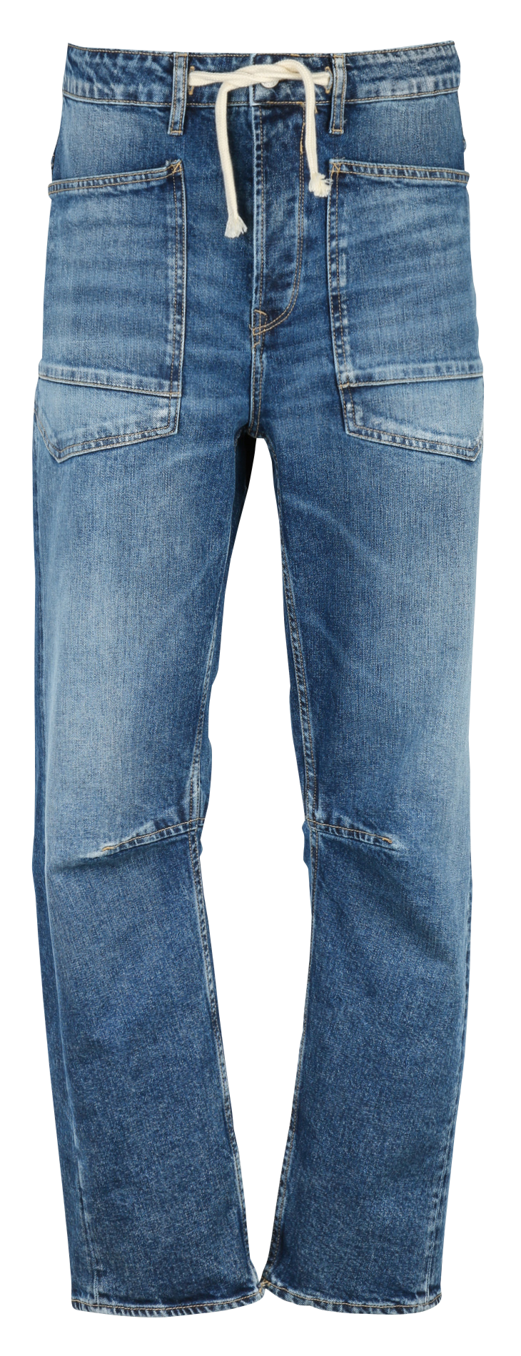 Cotton-blend straight jeans LE TEMPS DES CERISES Blue