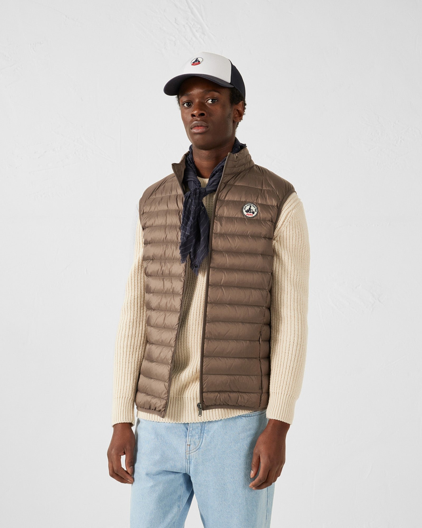 Sleeveless puffer jacket Tom JOTT Beige