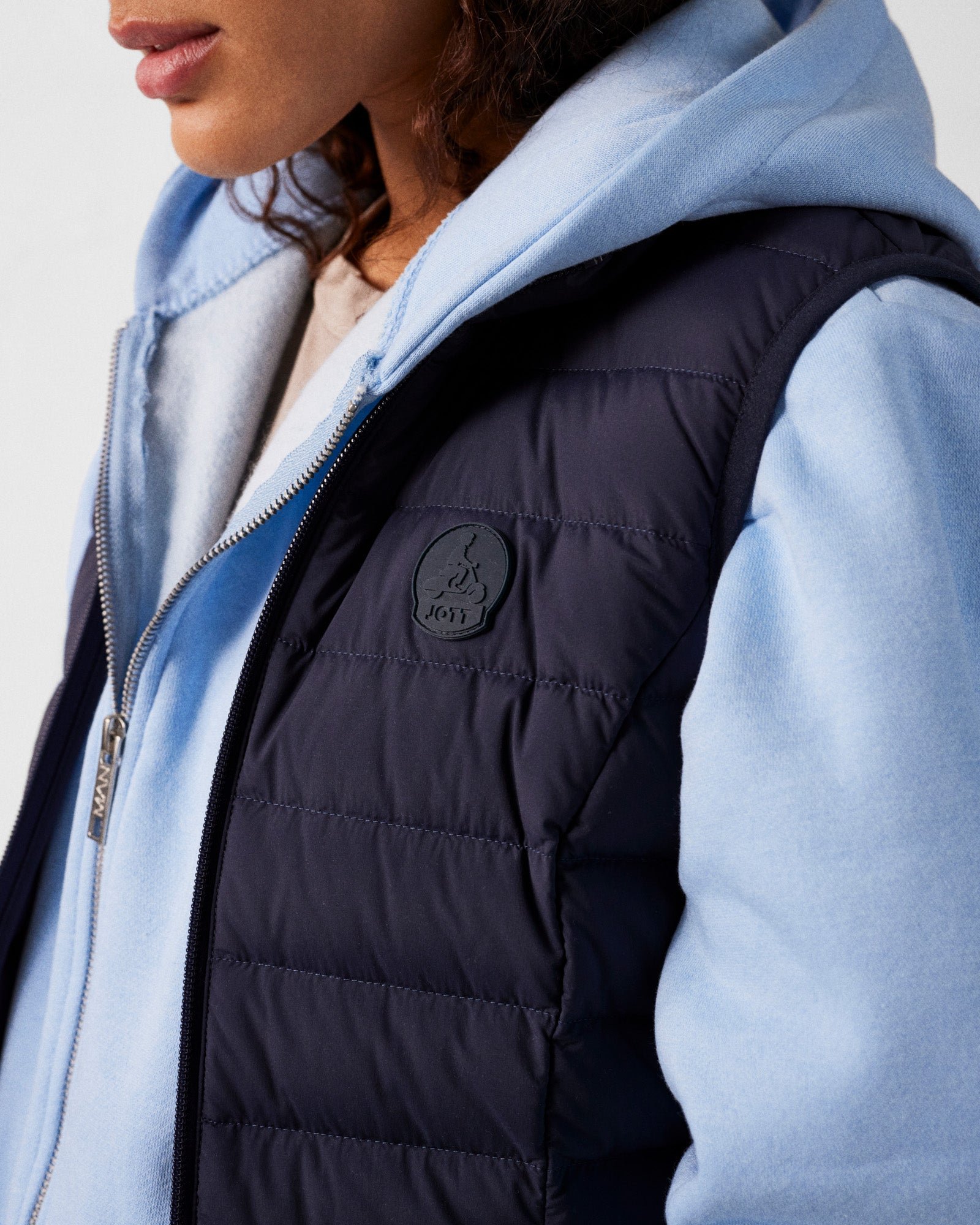 Stretch sleeveless down jacket Grenada Blue