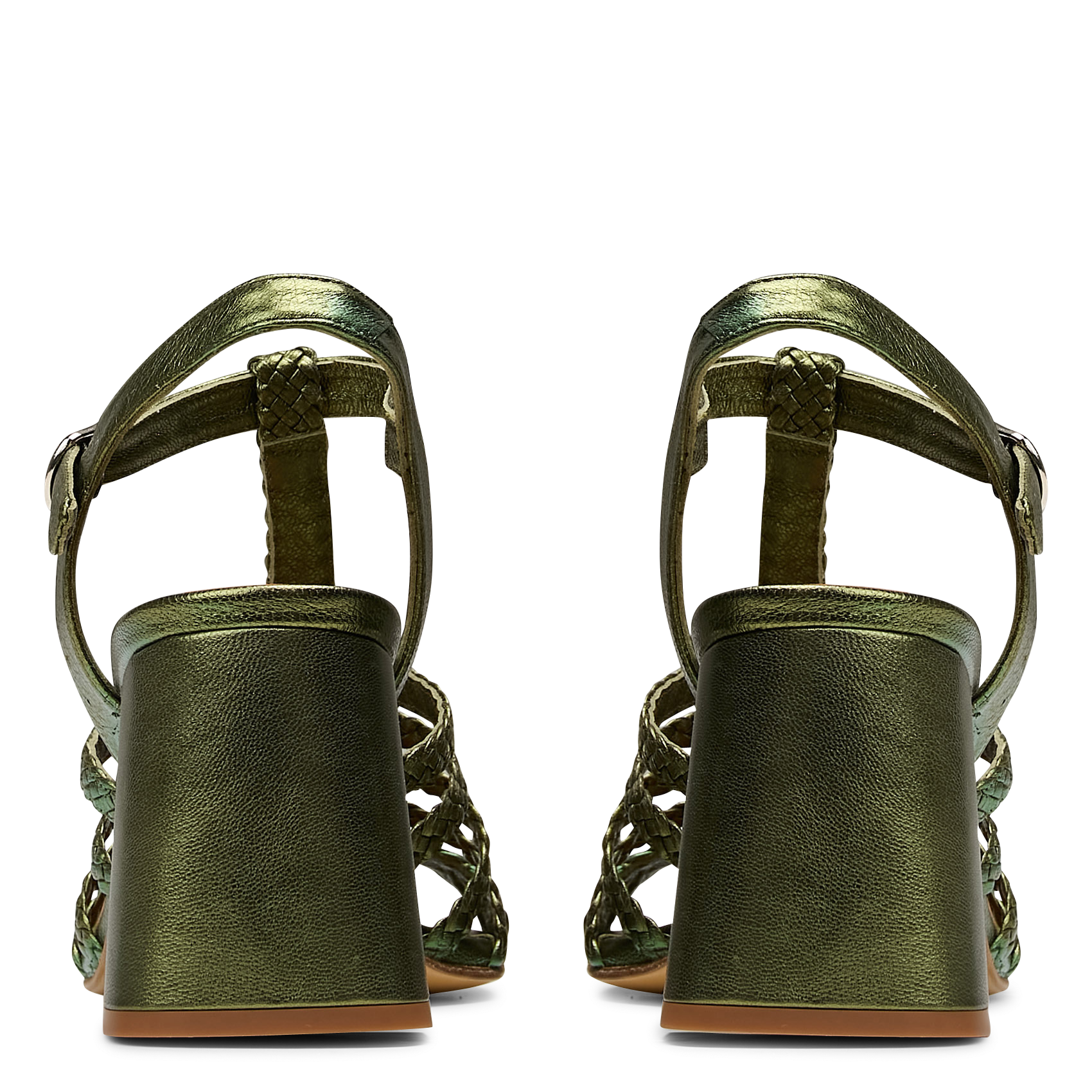 Sandales hautes en cuir NAGUISA Vert