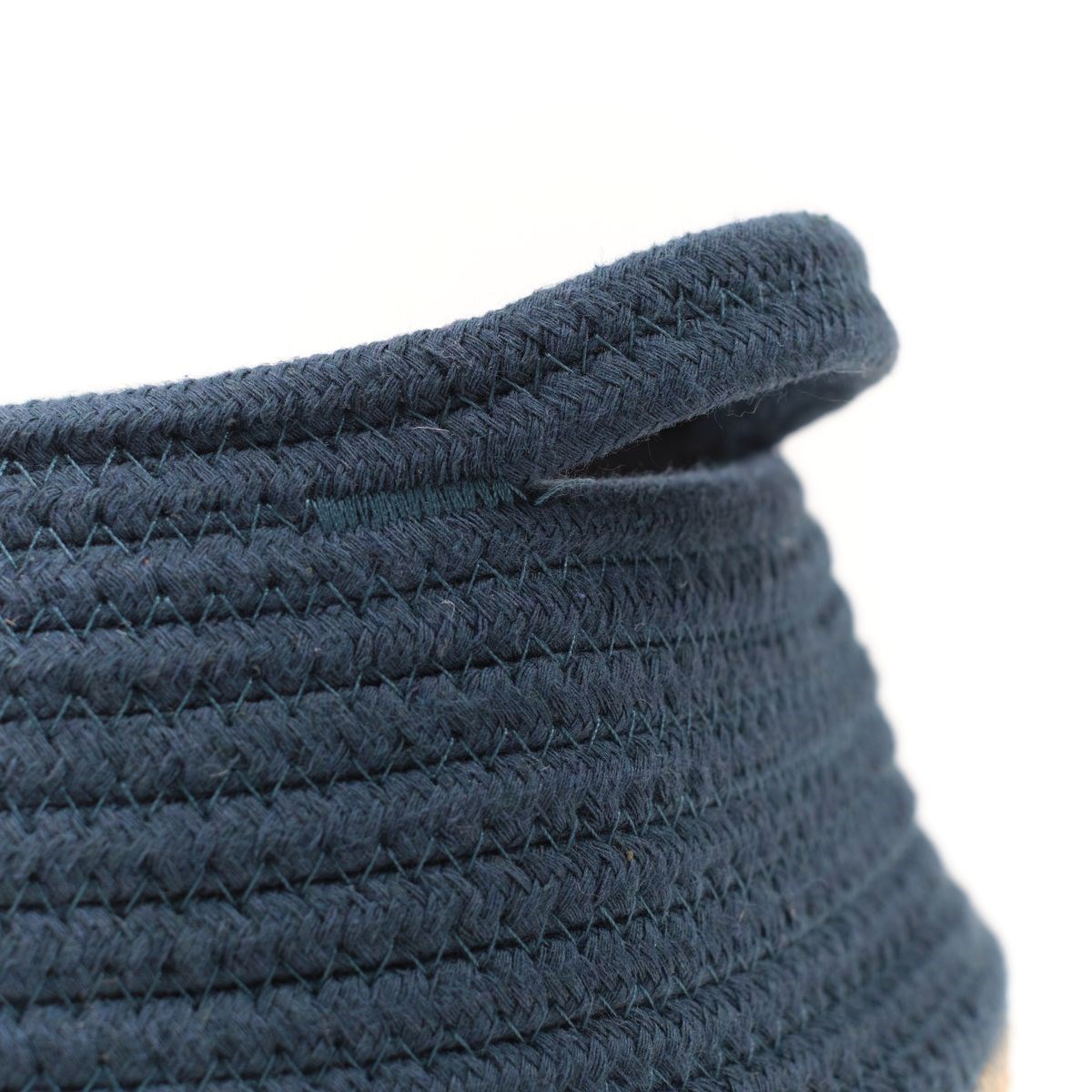 Round cotton basket FACTORY Blue