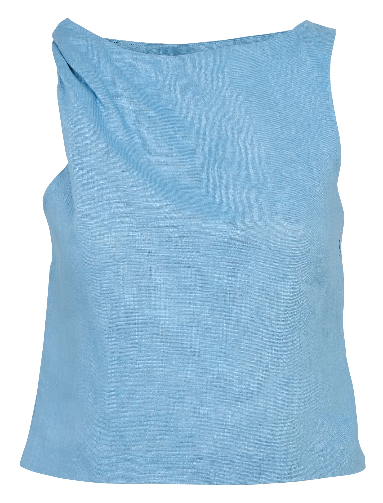 Flared 3/4 sleeve linen top STAUD Blue