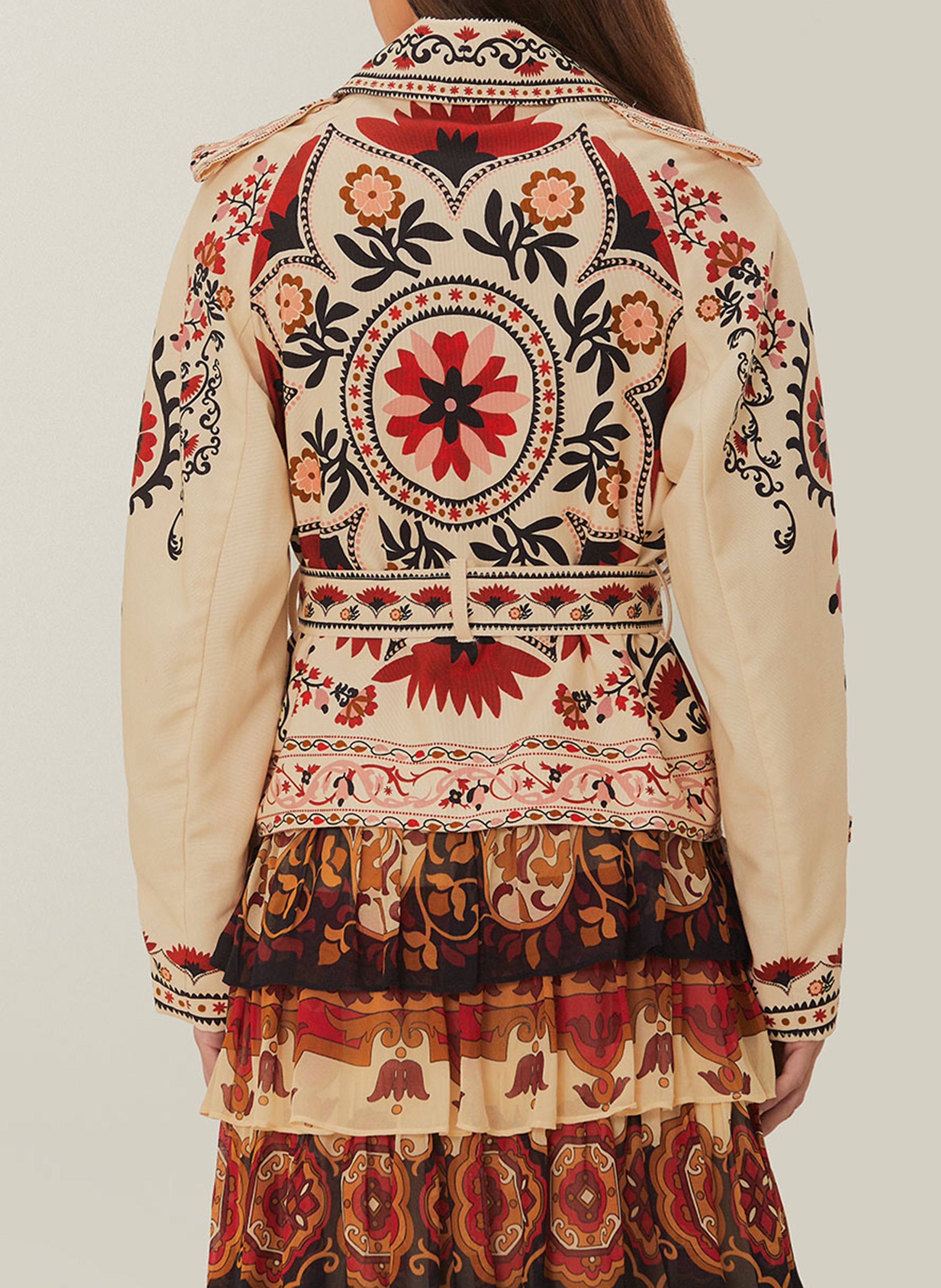 Veste droite imprimée FARM RIO Beige