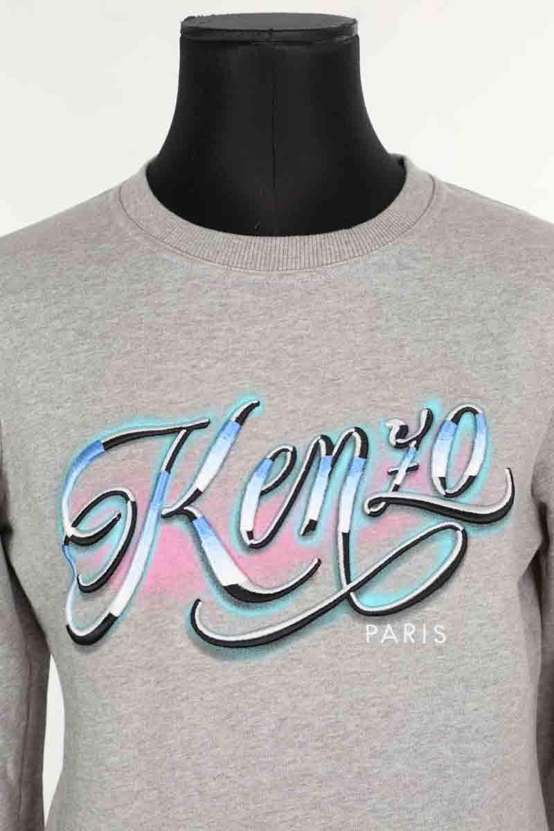 Cotton sweater KENZO - SECONDE MAIN Grey