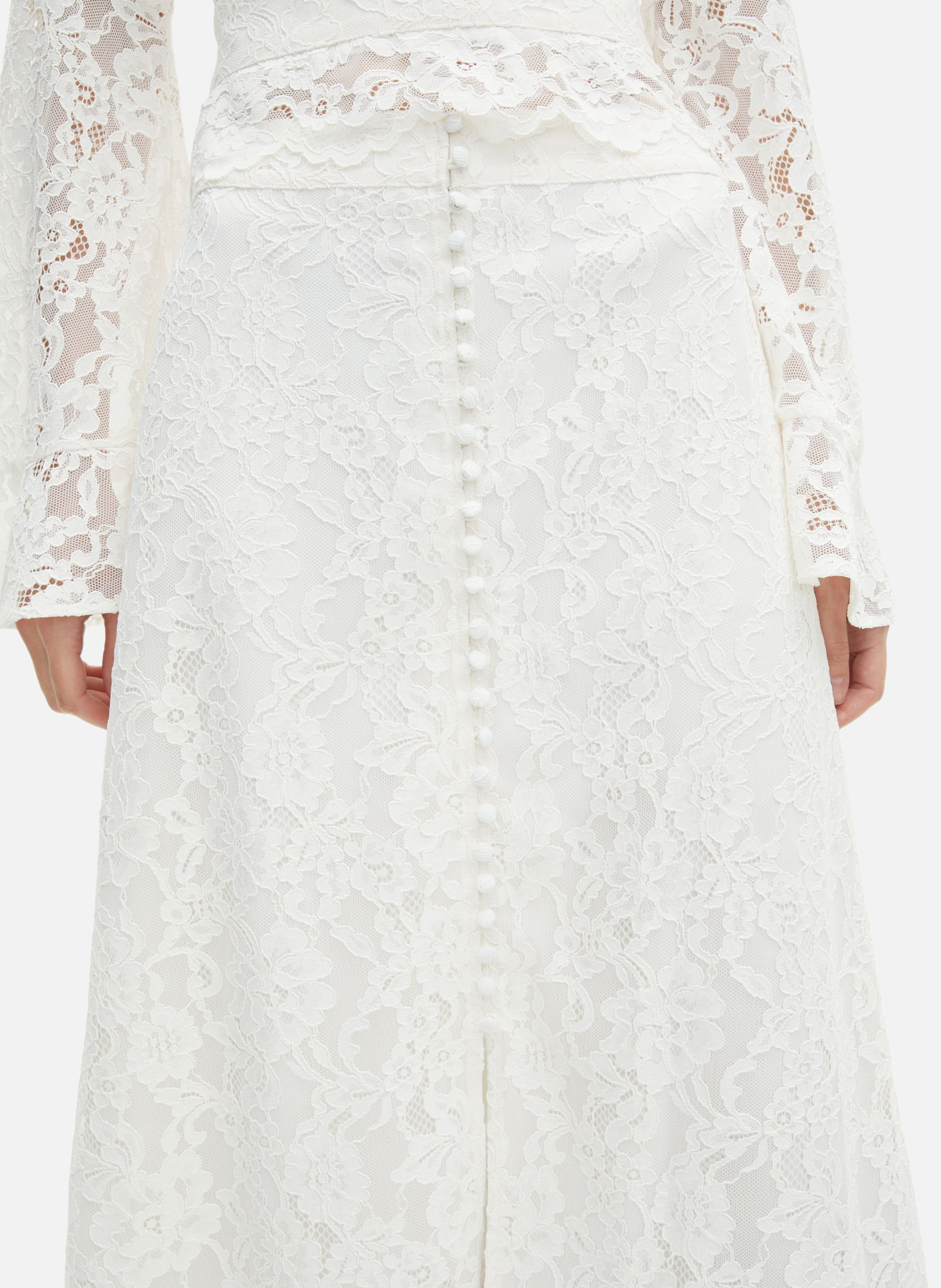 Long lace skirt THE KOOPLES Beige