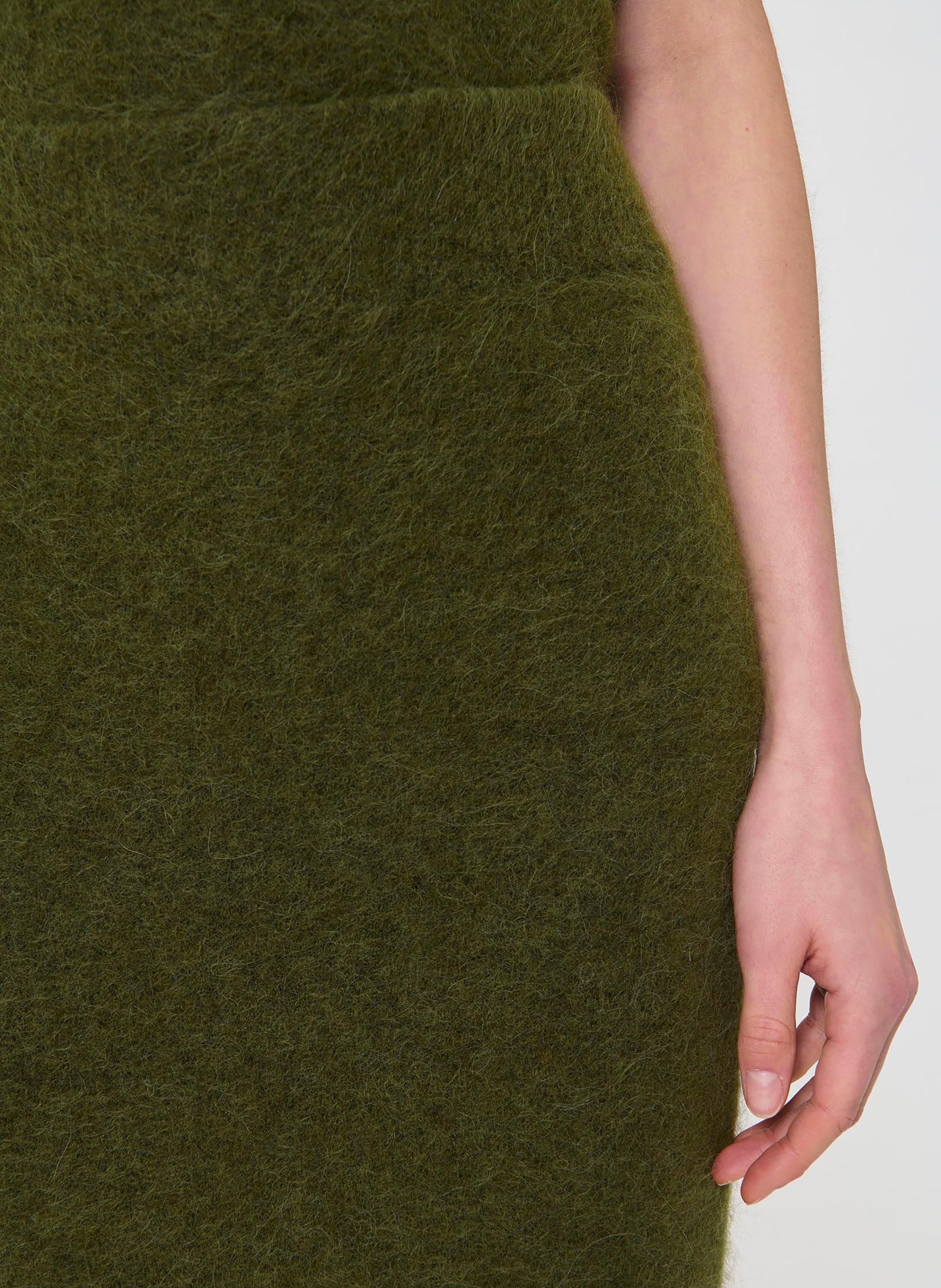 Jupe longue en maille en alpaga mélangé TARA JARMON Vert