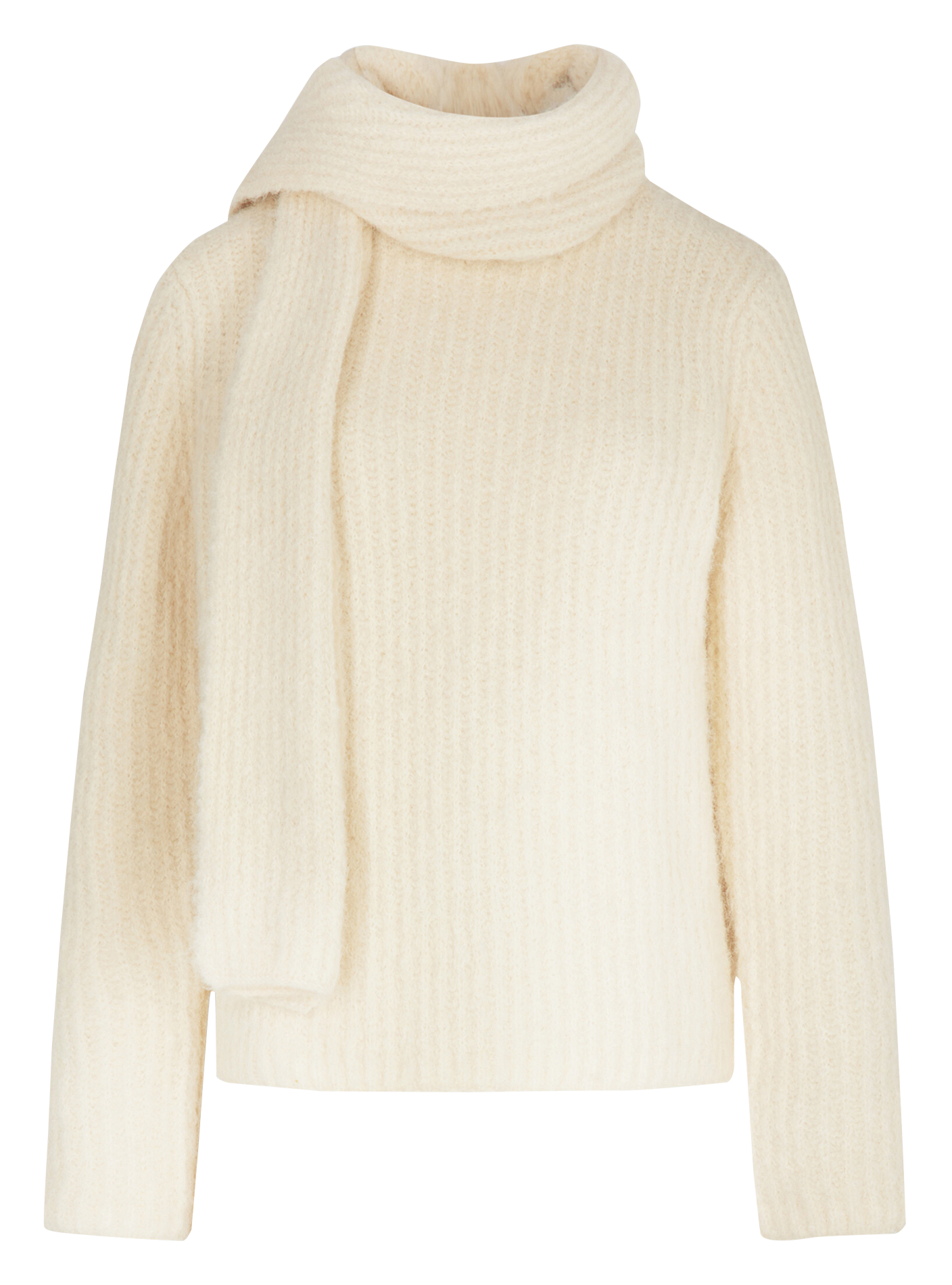 Trui met sjaalkraag MORGAN Beige