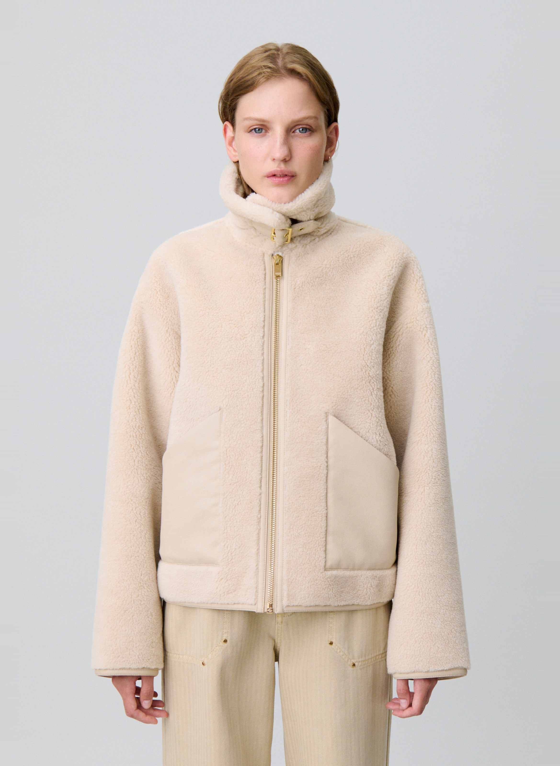 Veste oversize col montant CLAUDIE PIERLOT Beige