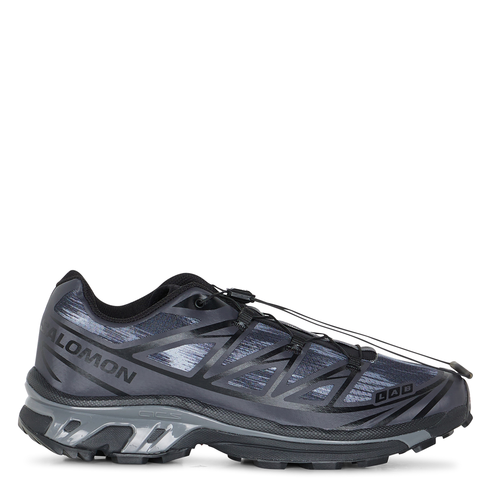 Contrasting leather-effect low-top sneakers SALOMON Black