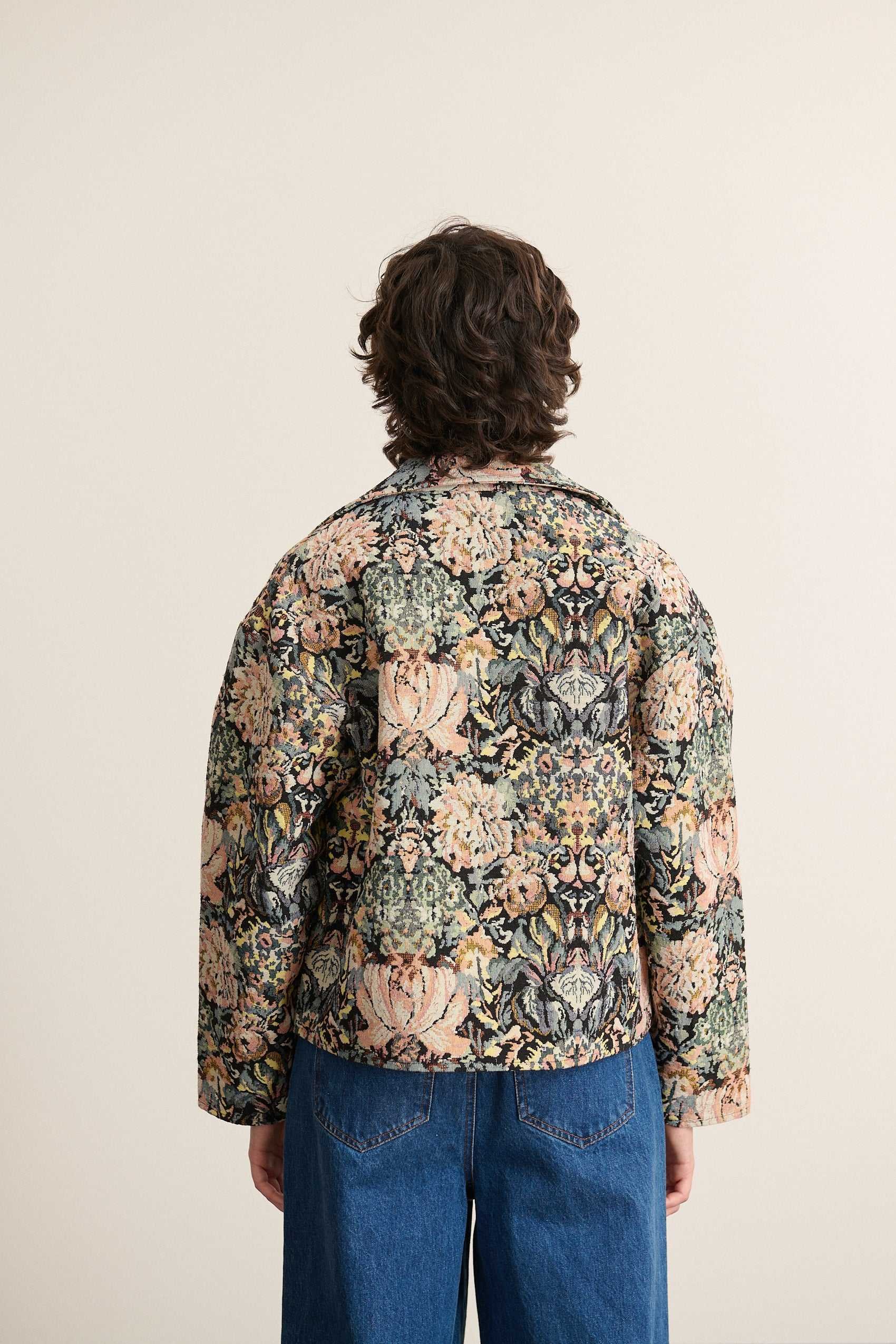 Cropped jacquard jacket GARANCE PARIS Green