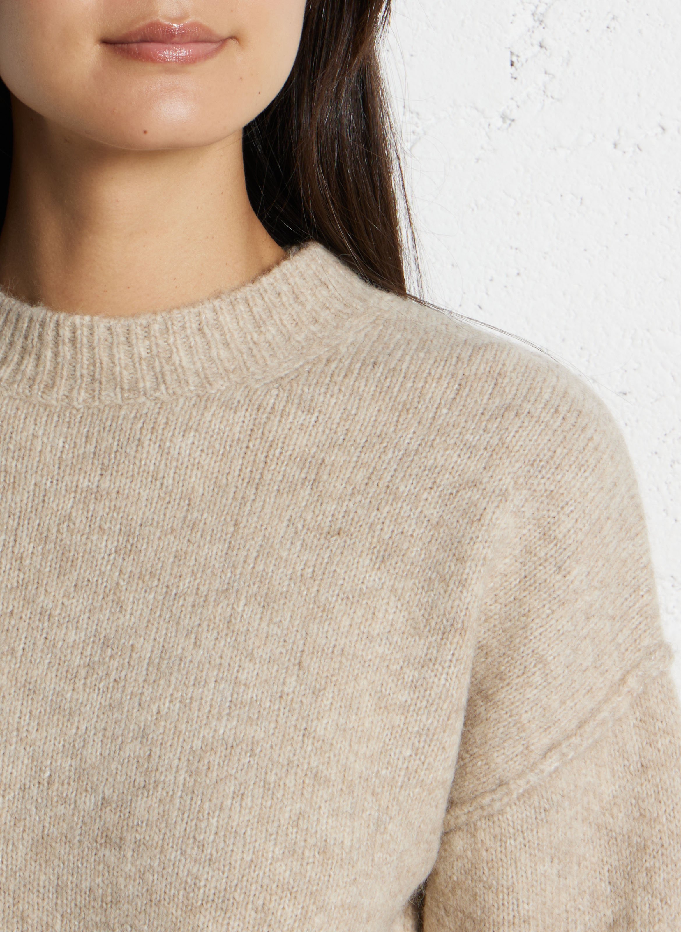 Pull ample col rond en laine mélangée HARTFORD Multicolore