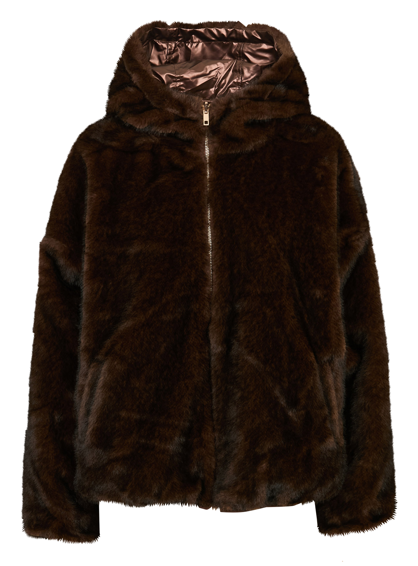 Doudoune col capuche LA PETITE ETOILE Marron