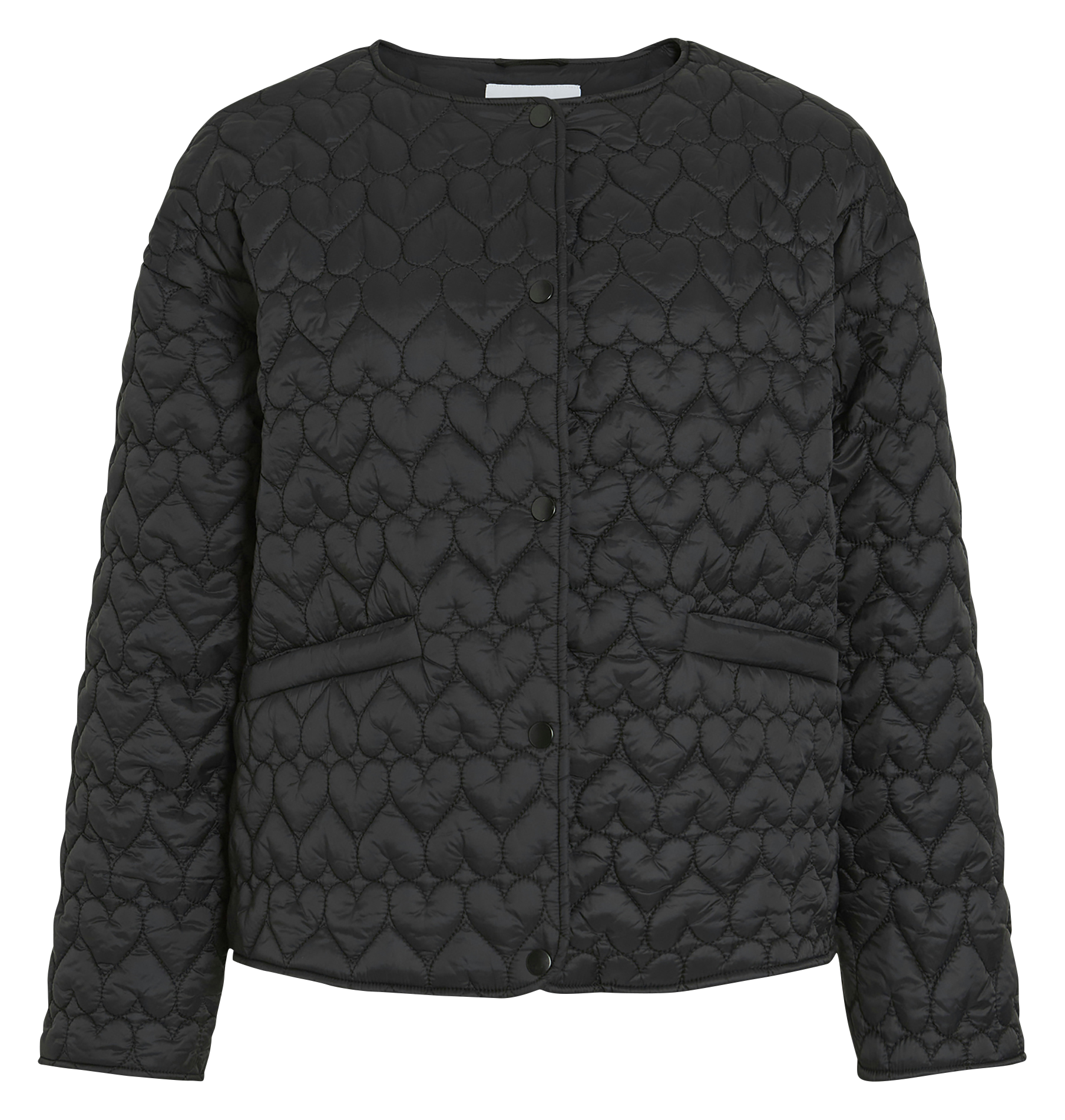 Veste col rond matellassée VILA Noir