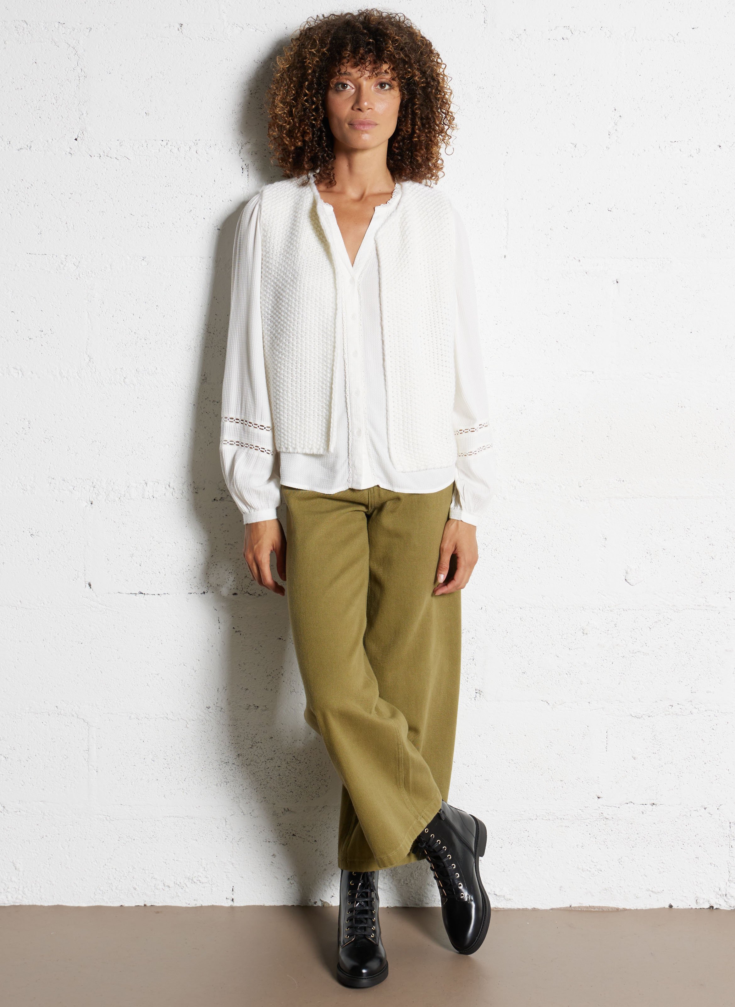 Gerade geschnittene Jeans aus Baumwoll-Mix LA PETITE ETOILE Khaki