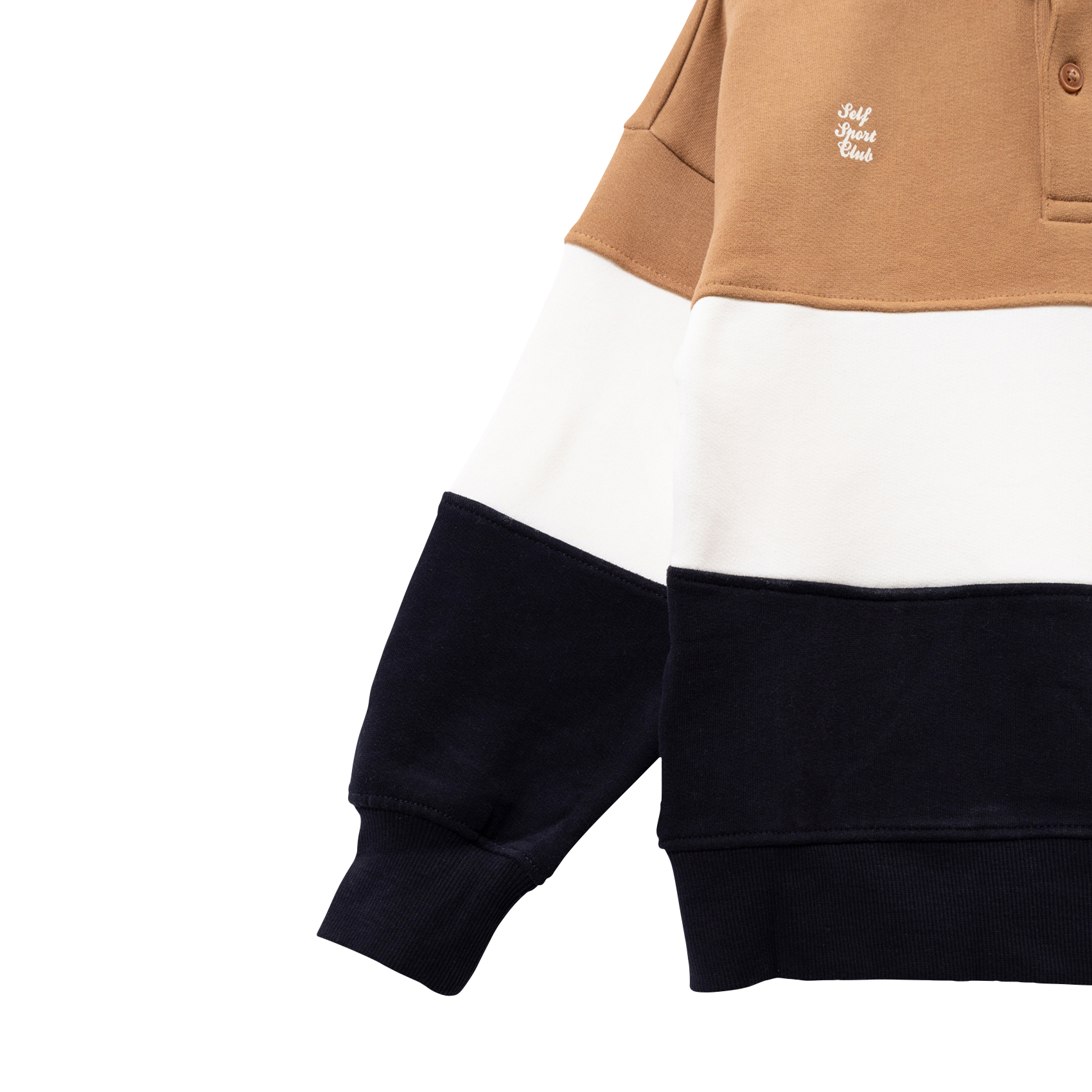 Tricolor fleece knit sweatshirt IKKS JUNIOR Brown