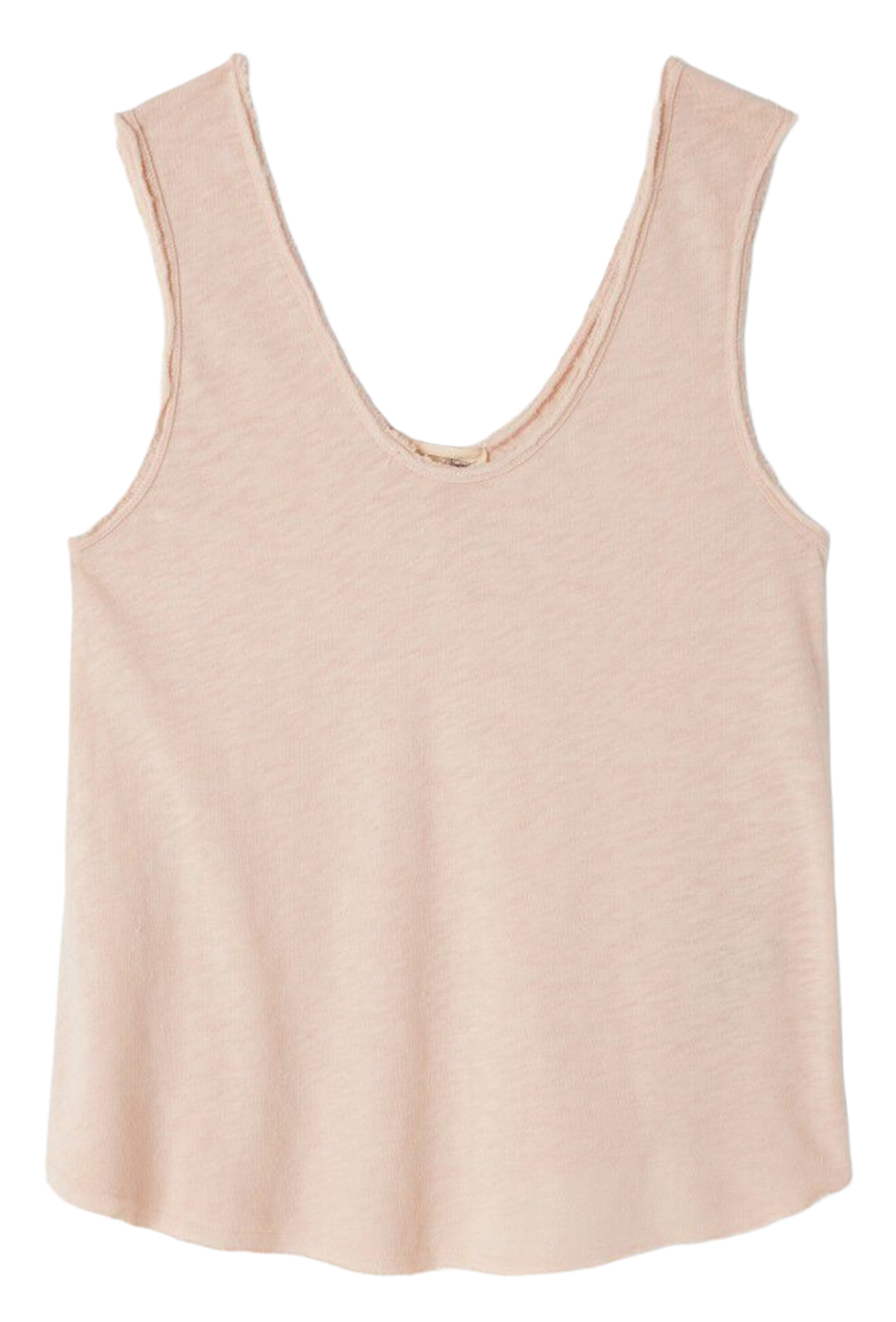Straight cotton tank top with round neck AMERICAN VINTAGE Beige