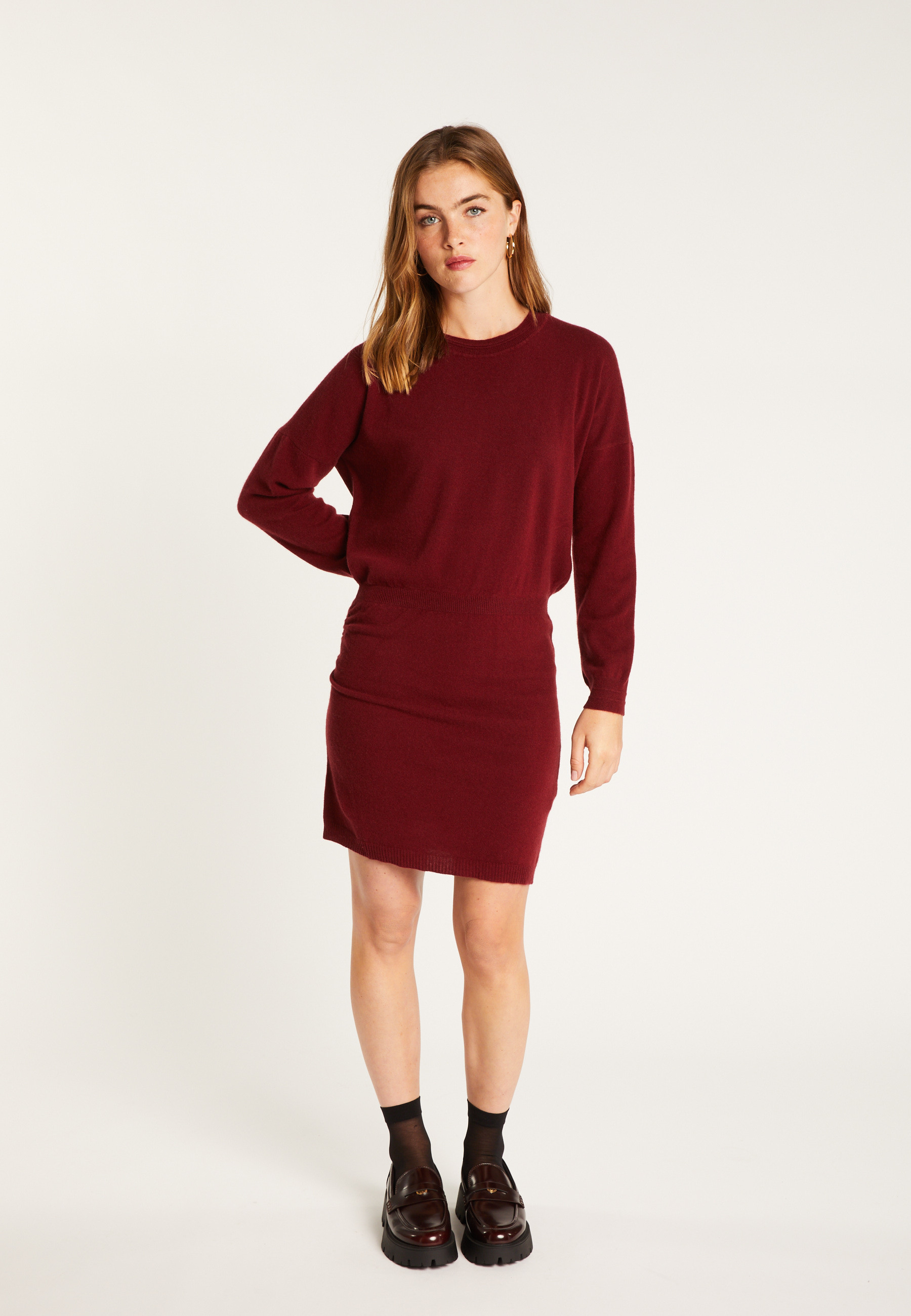 Malilen short wool dress MAISON MONTAGUT Purple