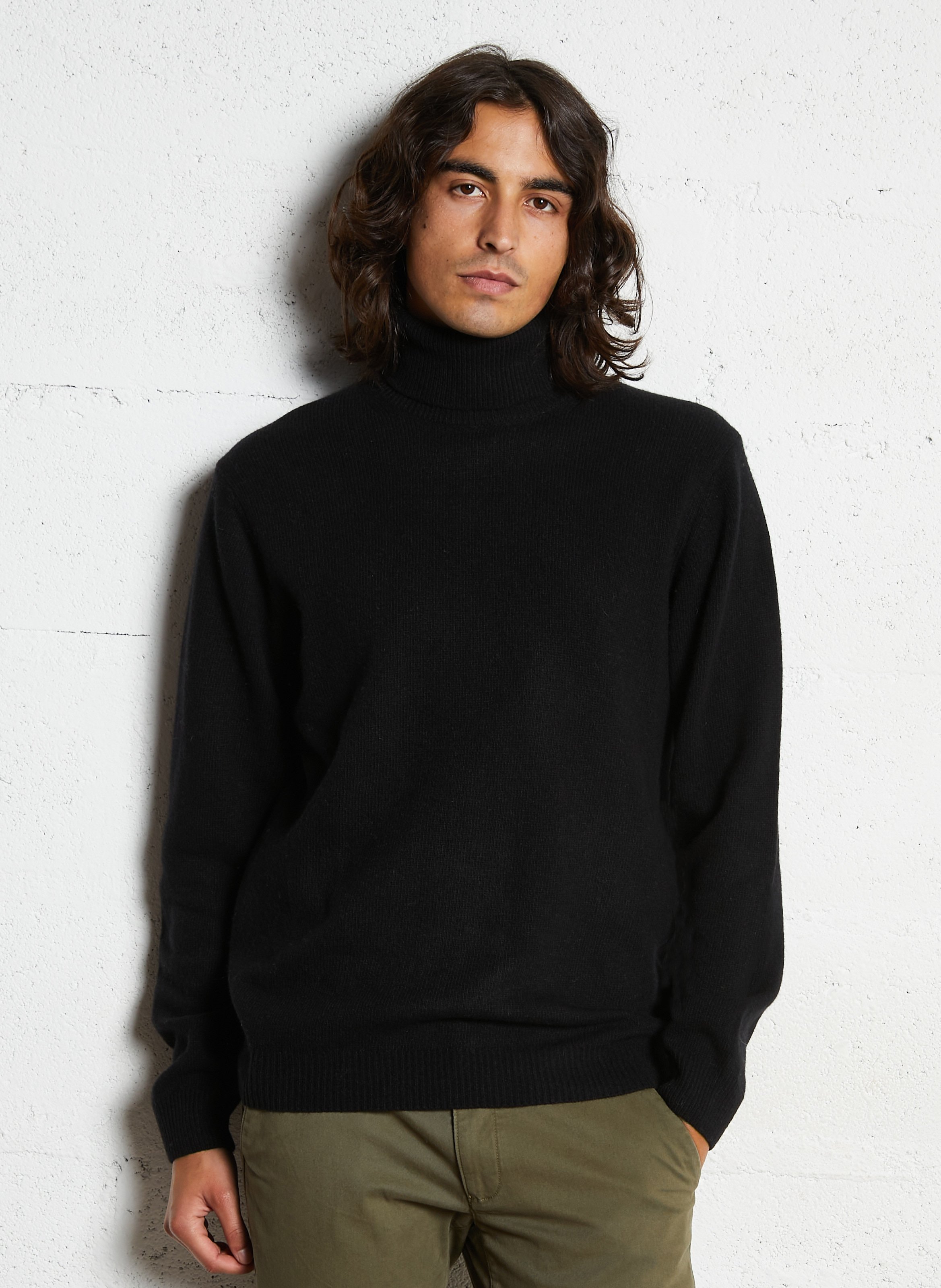 Straight wool-blend polo neck sweater CASUAL FRIDAY
