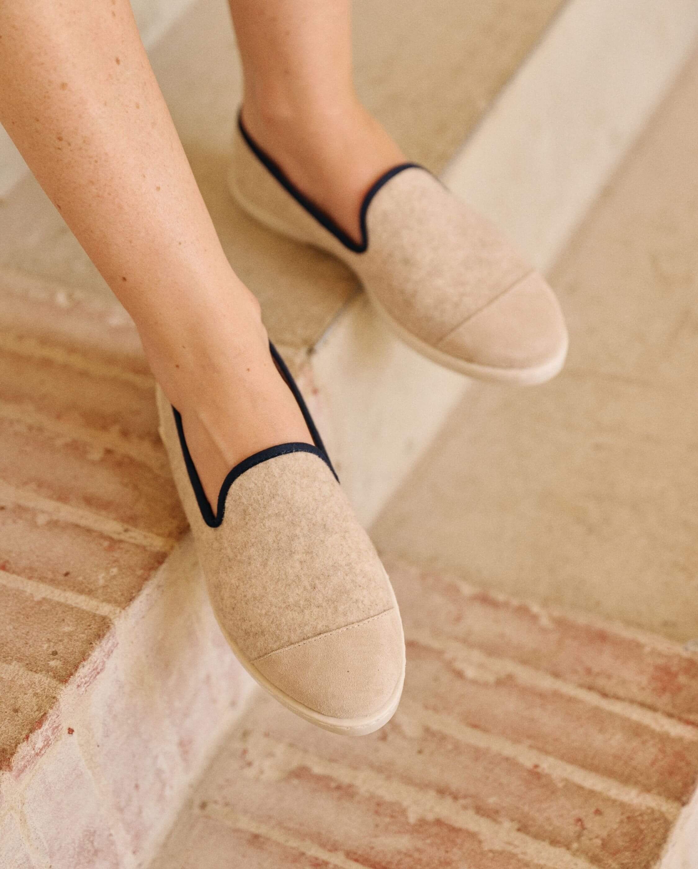 Women's wool slipper, night beige ANGARDE Beige