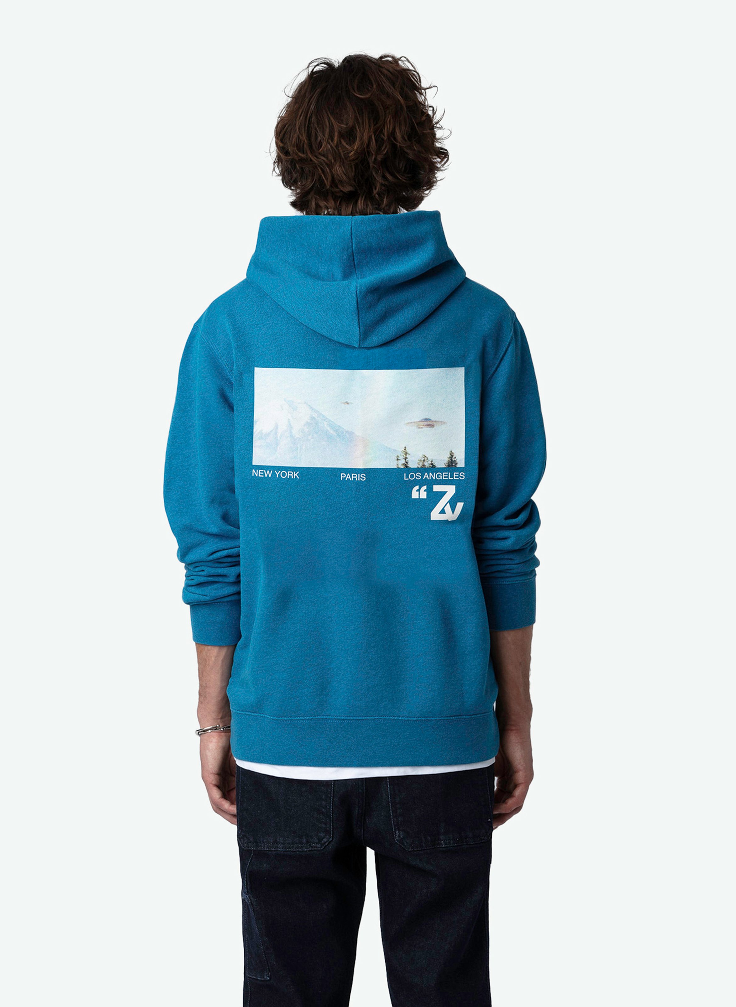 Oversize cotton-blend hoodie ZADIG&VOLTAIRE Blue