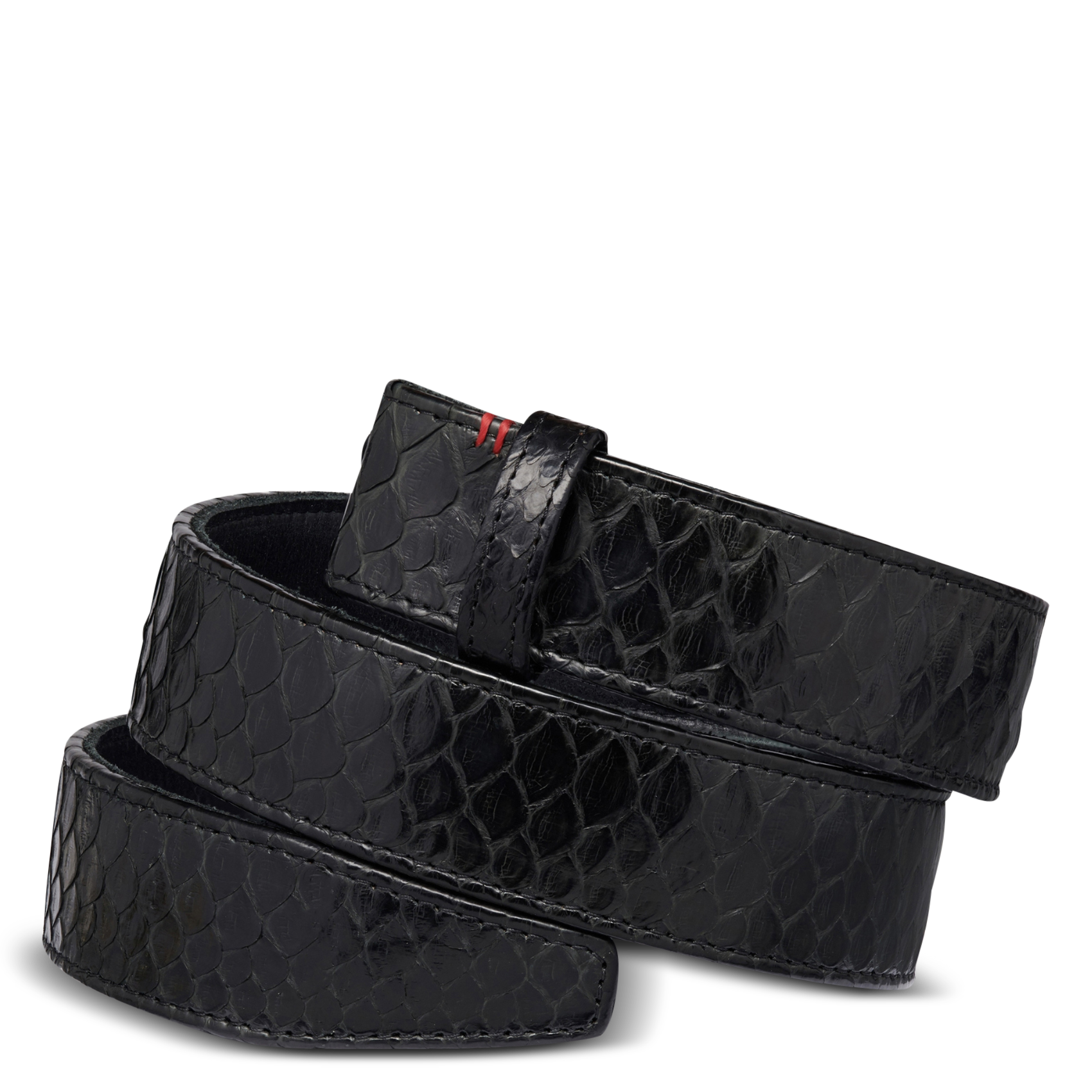 Python skin belt CLARIS VIROT Black