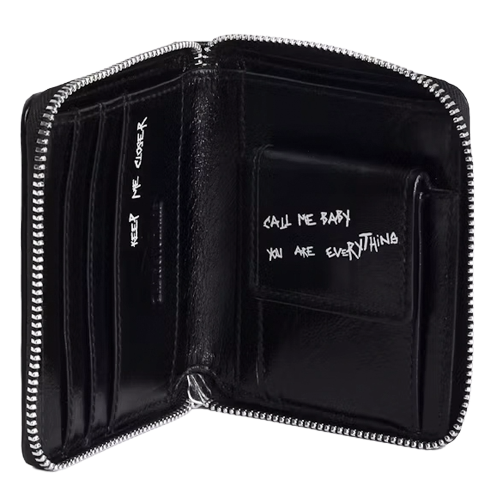 Portemonnaie aus Leder mit Print ZADIG&VOLTAIRE Schwarz