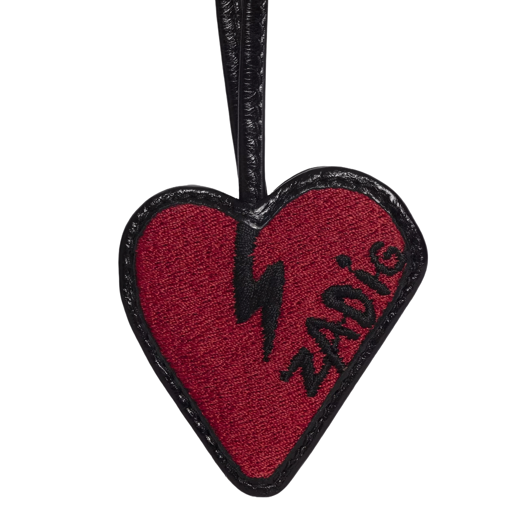 Heart charm in leather ZADIG&VOLTAIRE White