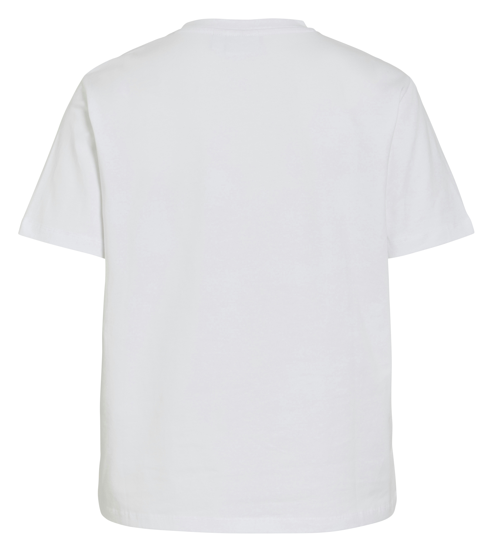 Gerade geschnittenes Rundhals-T-Shirt aus Bio-Baumwoll-Mix VILA Weiss