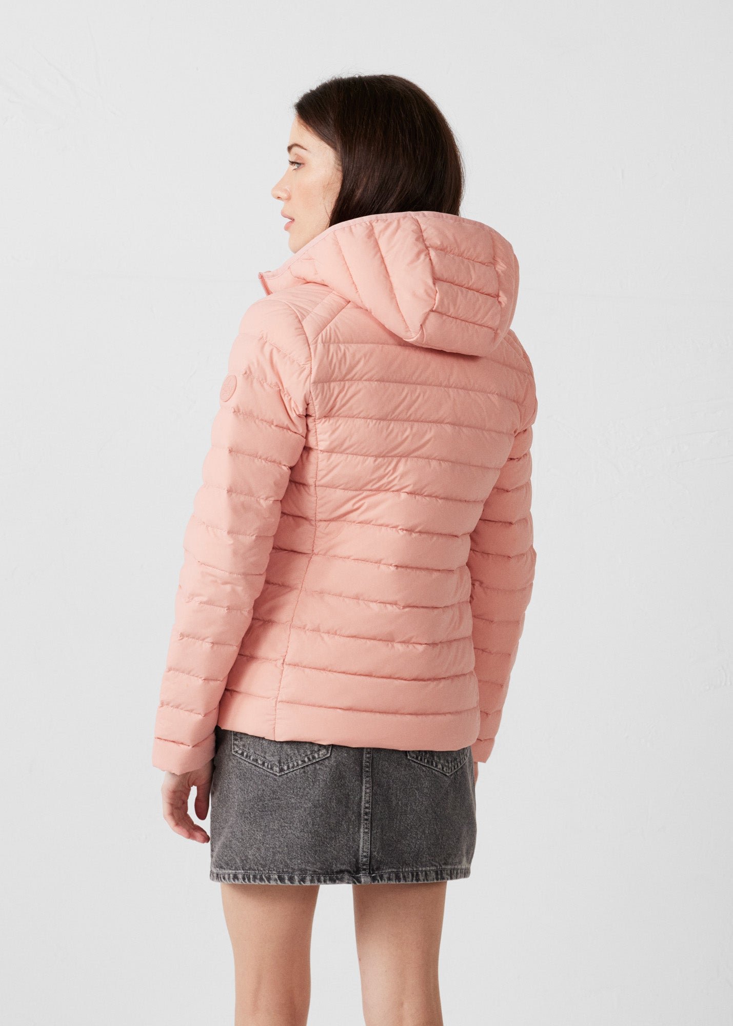 Lightweight stretch hooded puffer jacket Salma JOTT Pink