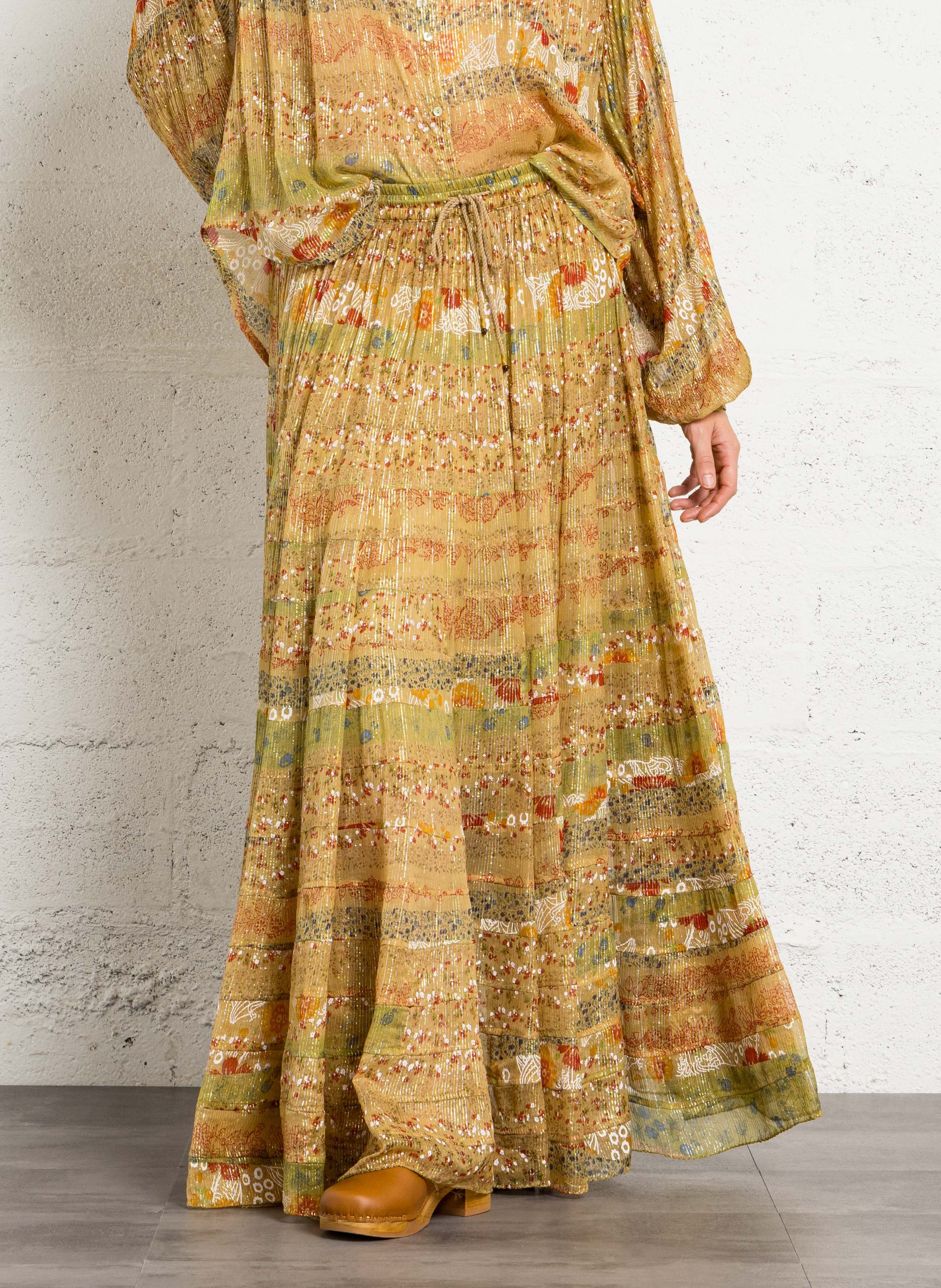 Wijd uitlopende rok met bloemenprint MES DEMOISELLES Veelkleurig