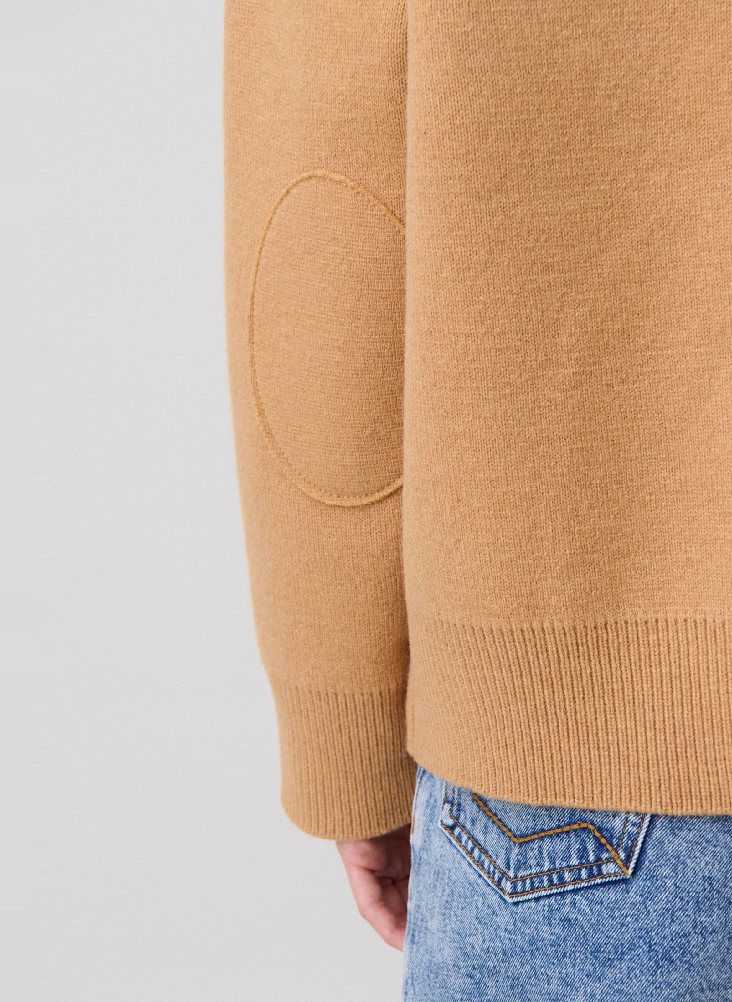 Gilet col V en laine mélangée CLAUDIE PIERLOT Beige