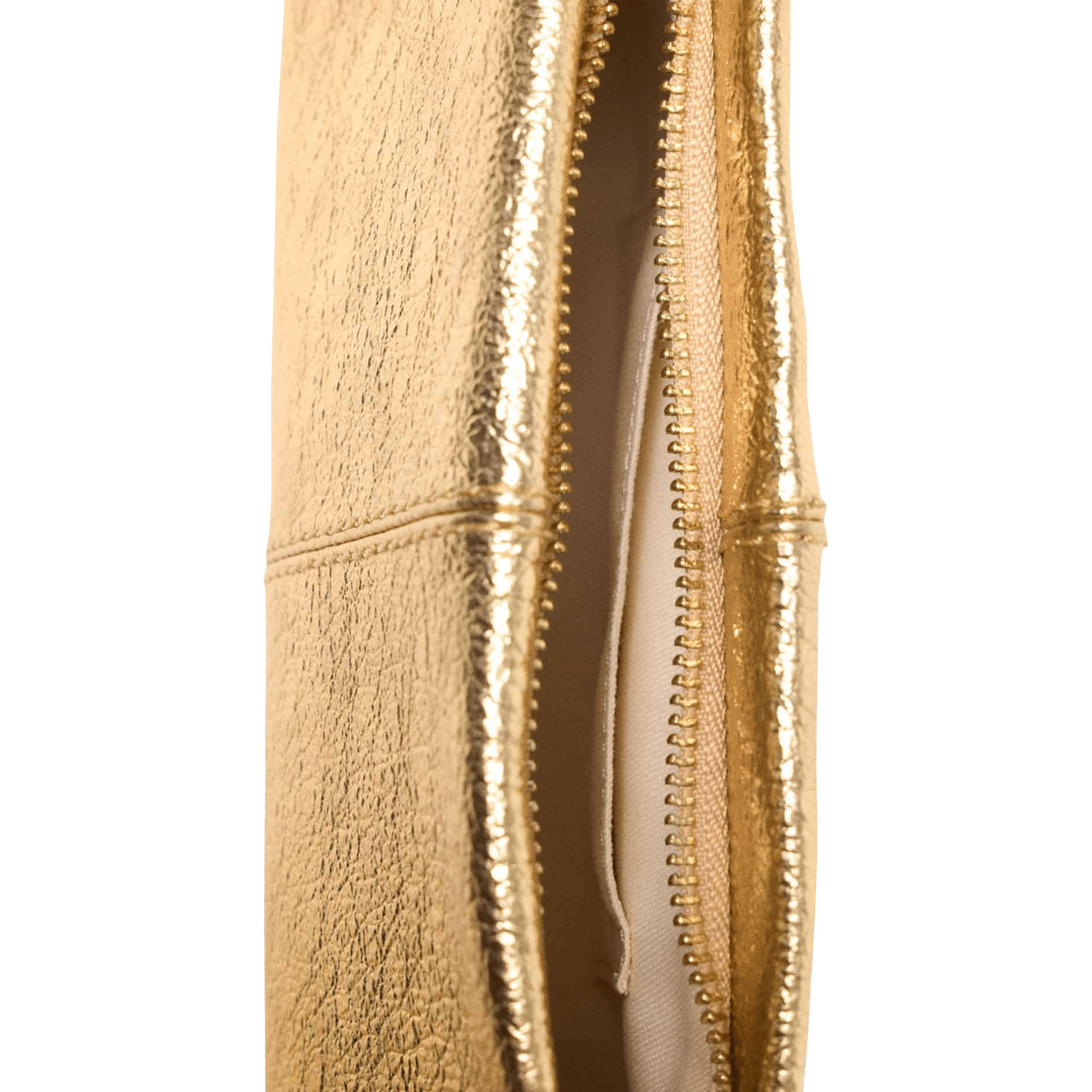 Clutch van metaalkleurig leer MAJE Goudkleurig