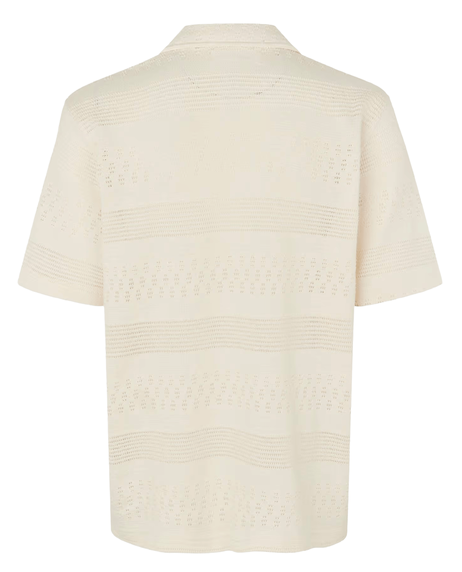 Rechte blouse met Cubaanse kraag van biologisch katoenmengsel SAMSOE SAMSOE Wit