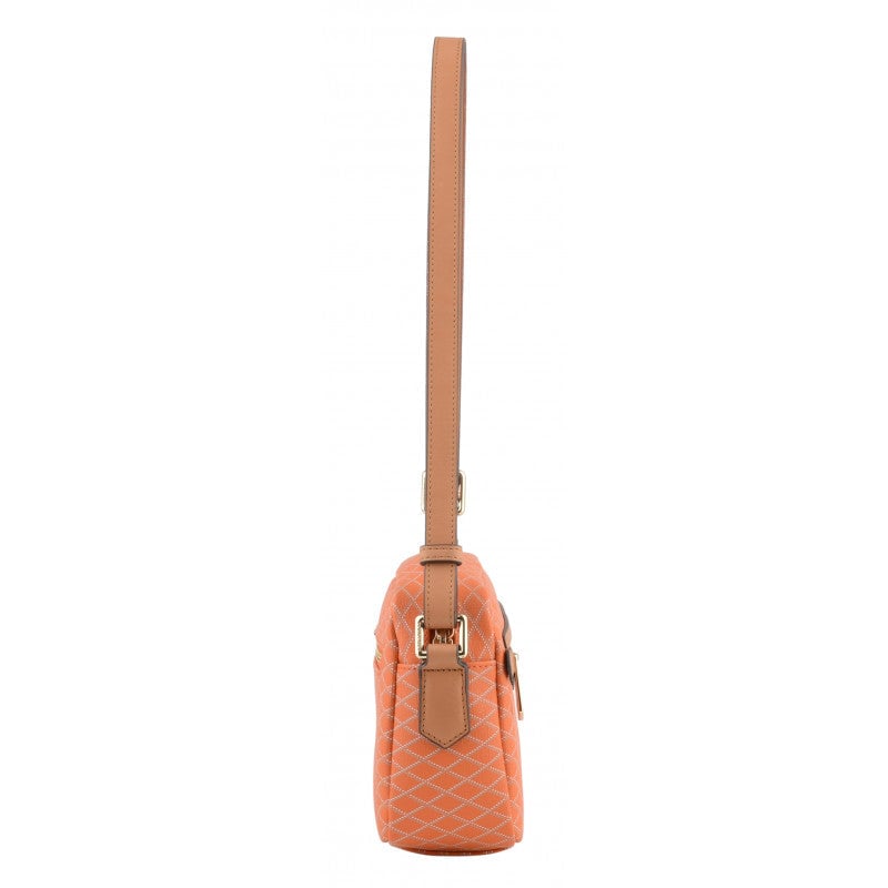 Leather bag POURCHET Orange
