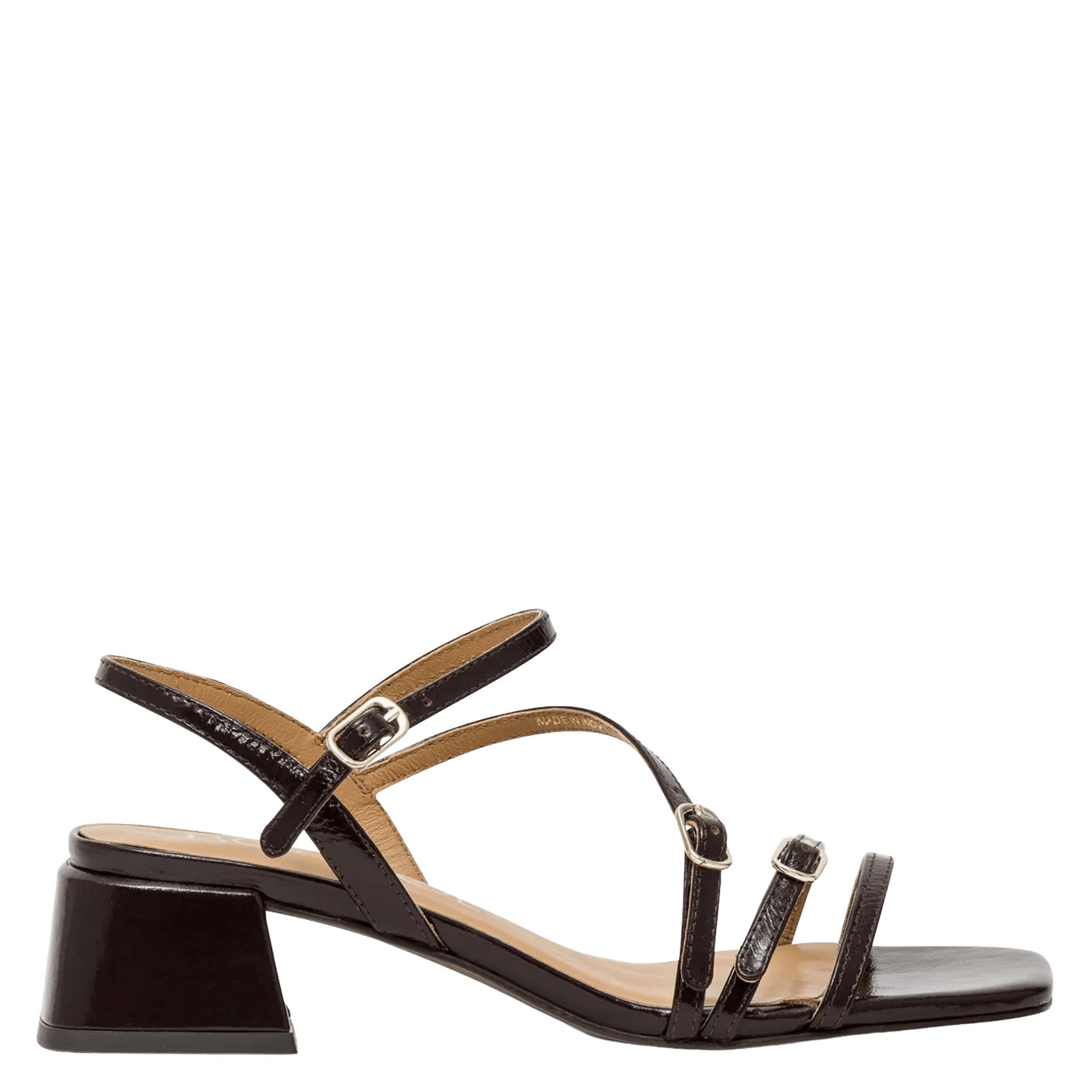 Alice heeled leather sandals BOCAGE Blue